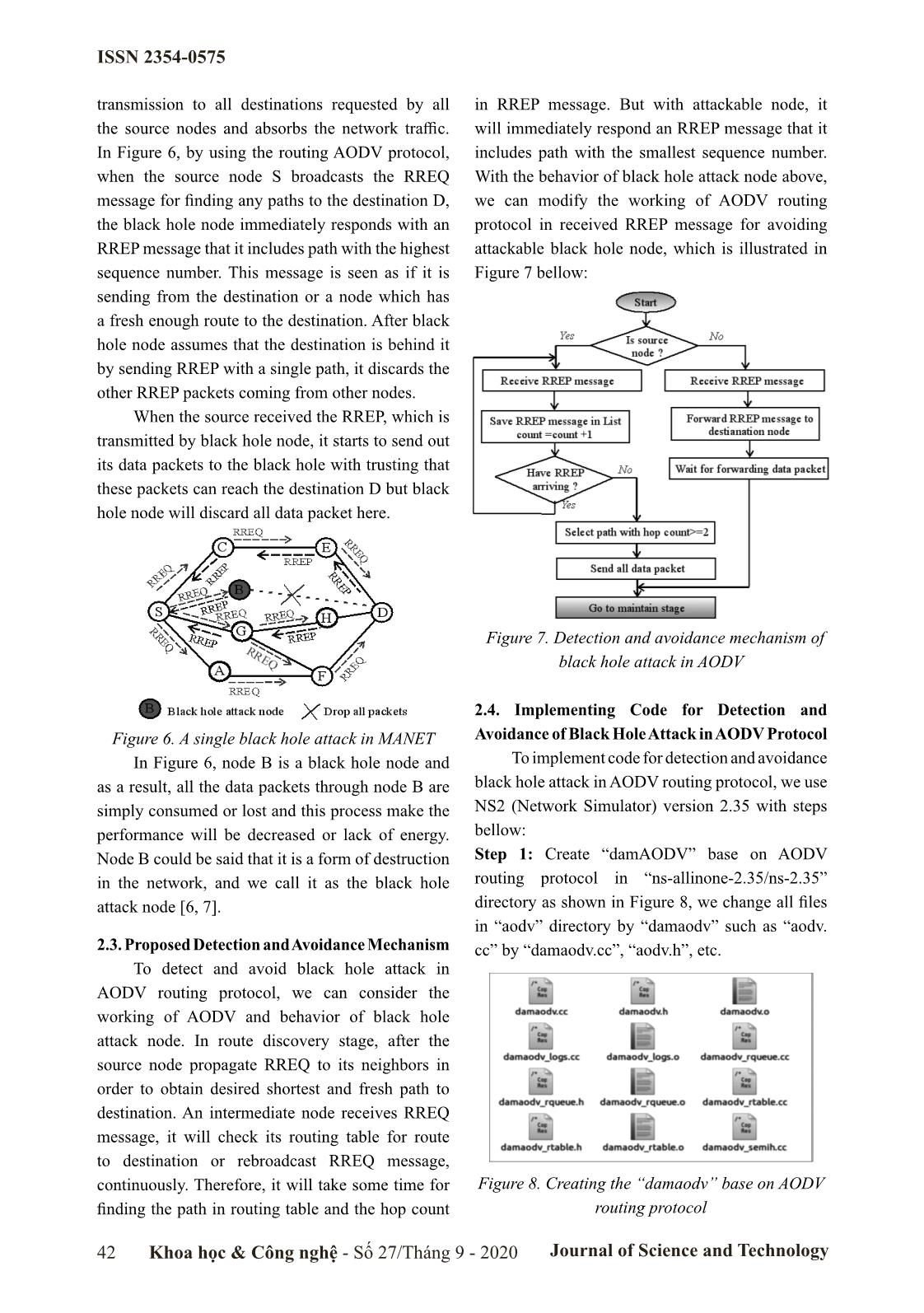 Detection and avoidance mechanism of black hole attack on AODV routing protocol in manet using NS2 trang 3