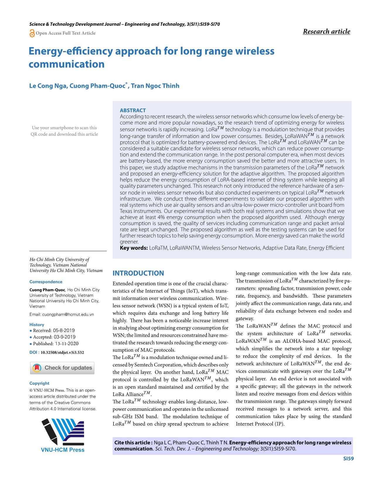Energy-efficiency approach for long range wireless communication trang 1
