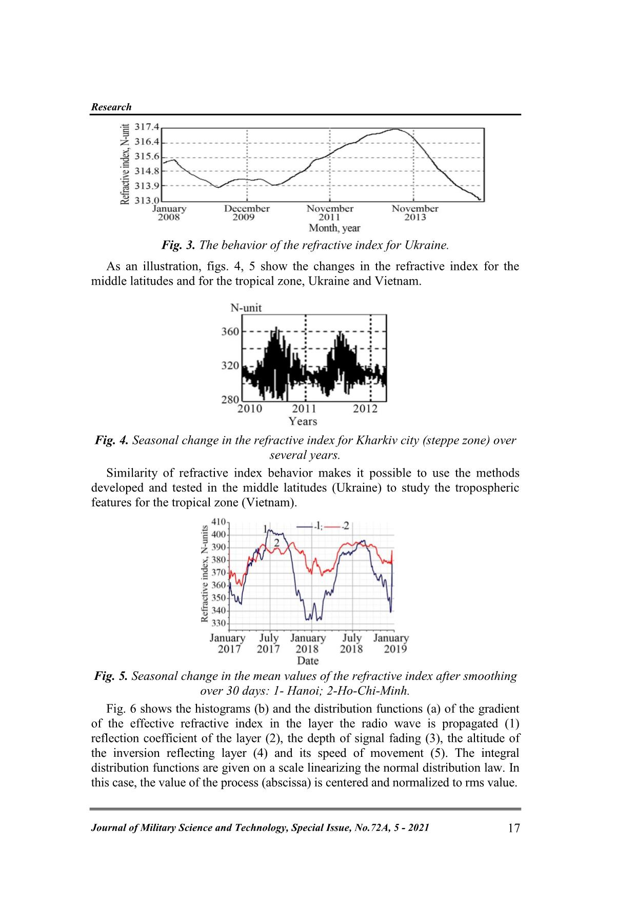 Determination of the characteristics of inversion reflecting layers in the troposphere on changes in the signal intensity on the near-earth over-thehorizon routes in the middle latitudes trang 5