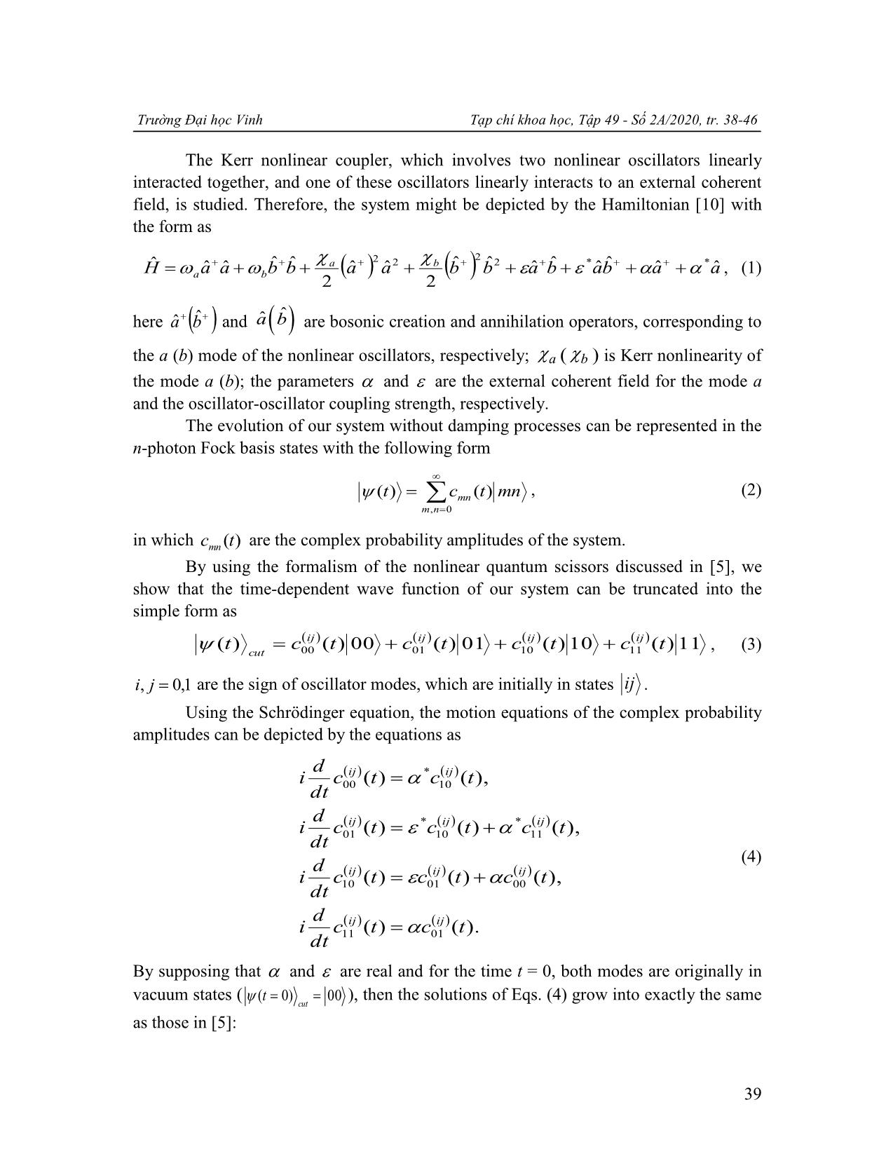 Entangled state generation in a linear coupling coupler trang 2