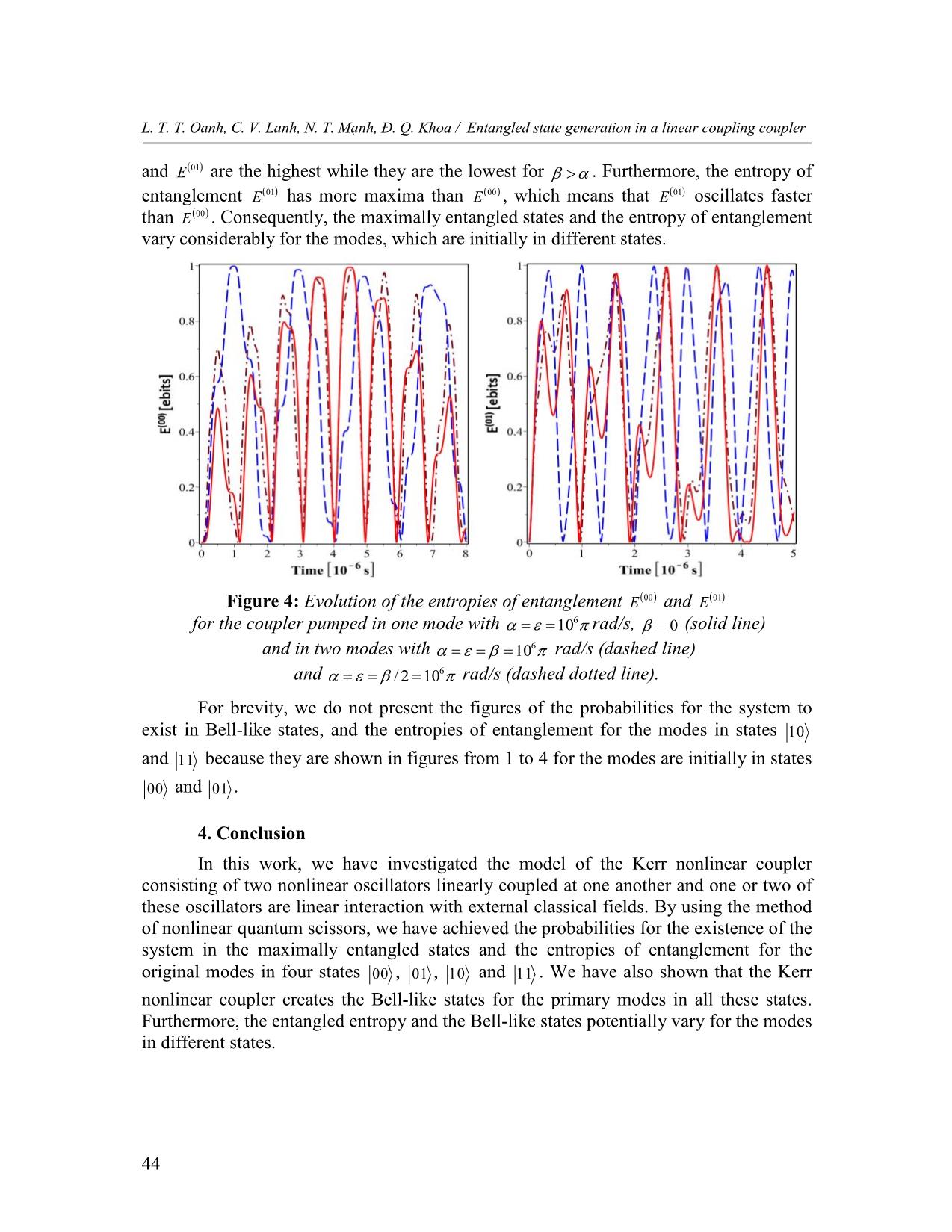 Entangled state generation in a linear coupling coupler trang 7