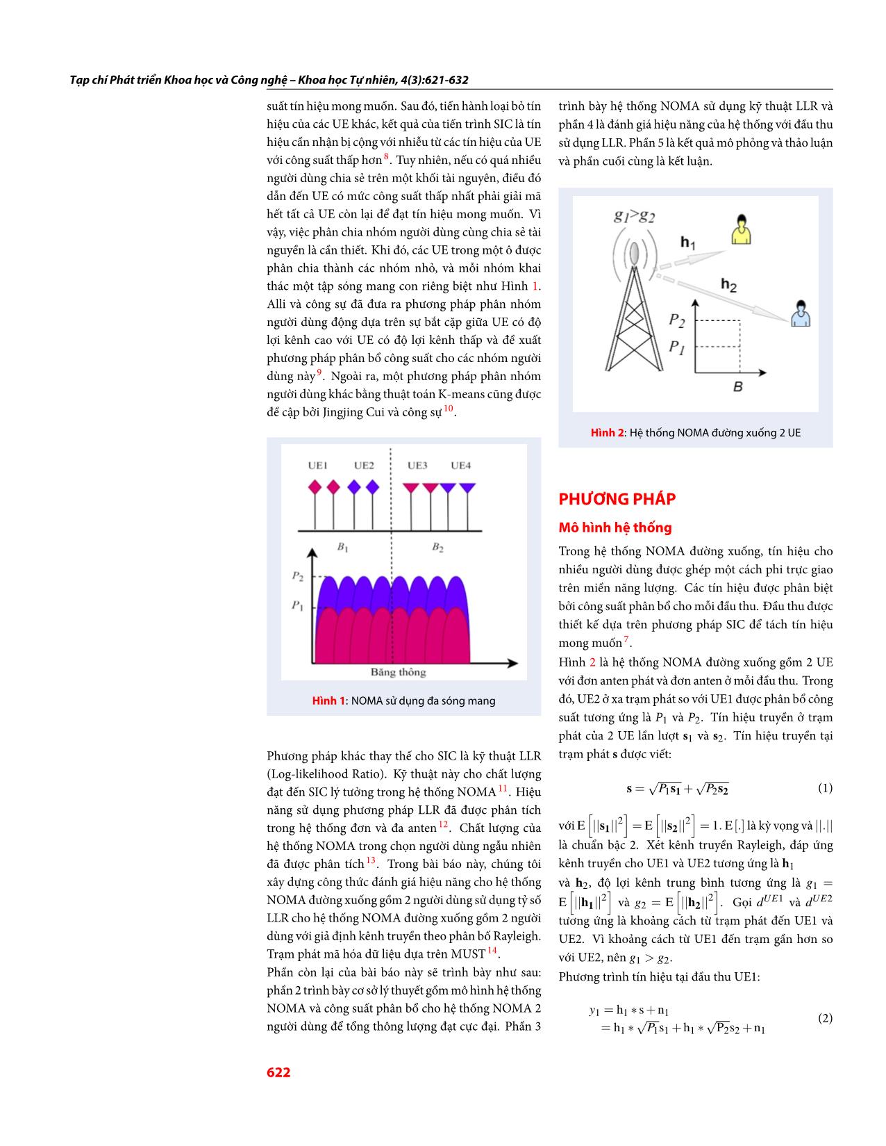 Hiệu năng đường xuống trong hệ thống đa truy nhập phi trực giao sử dụng tỷ số Log-Likelihood trang 2