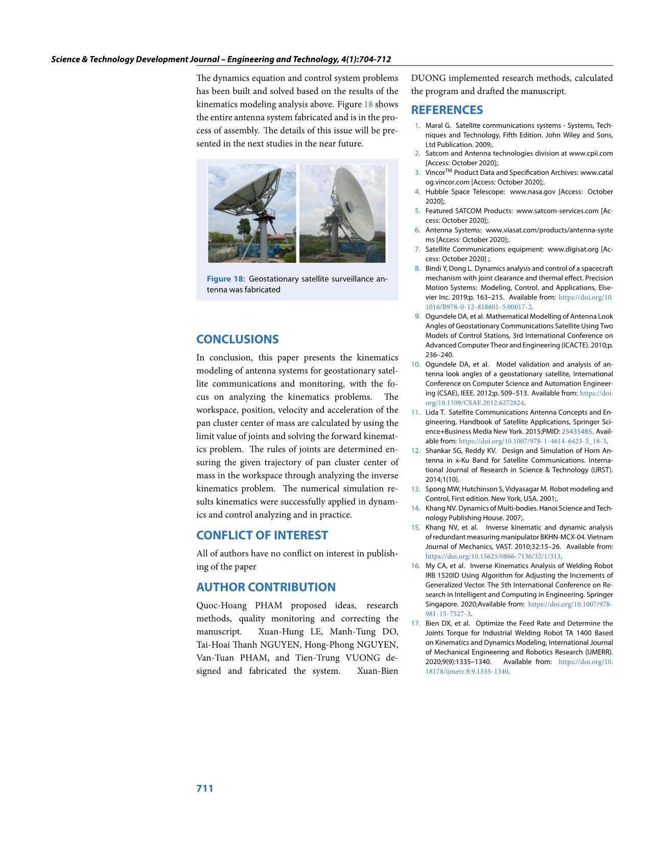 Kinematics modeling analysis of the geostationary satellite monitoring antenna system trang 8