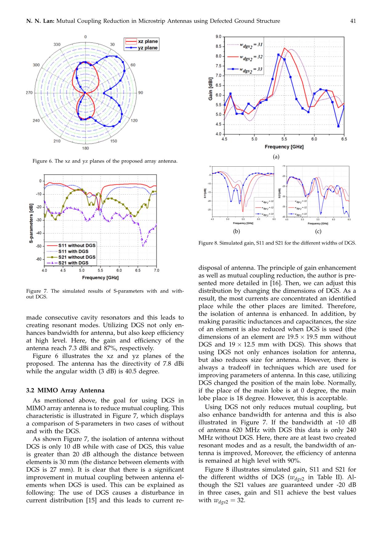 Mutual coupling reduction in microstrip antennas using defected ground structure trang 4