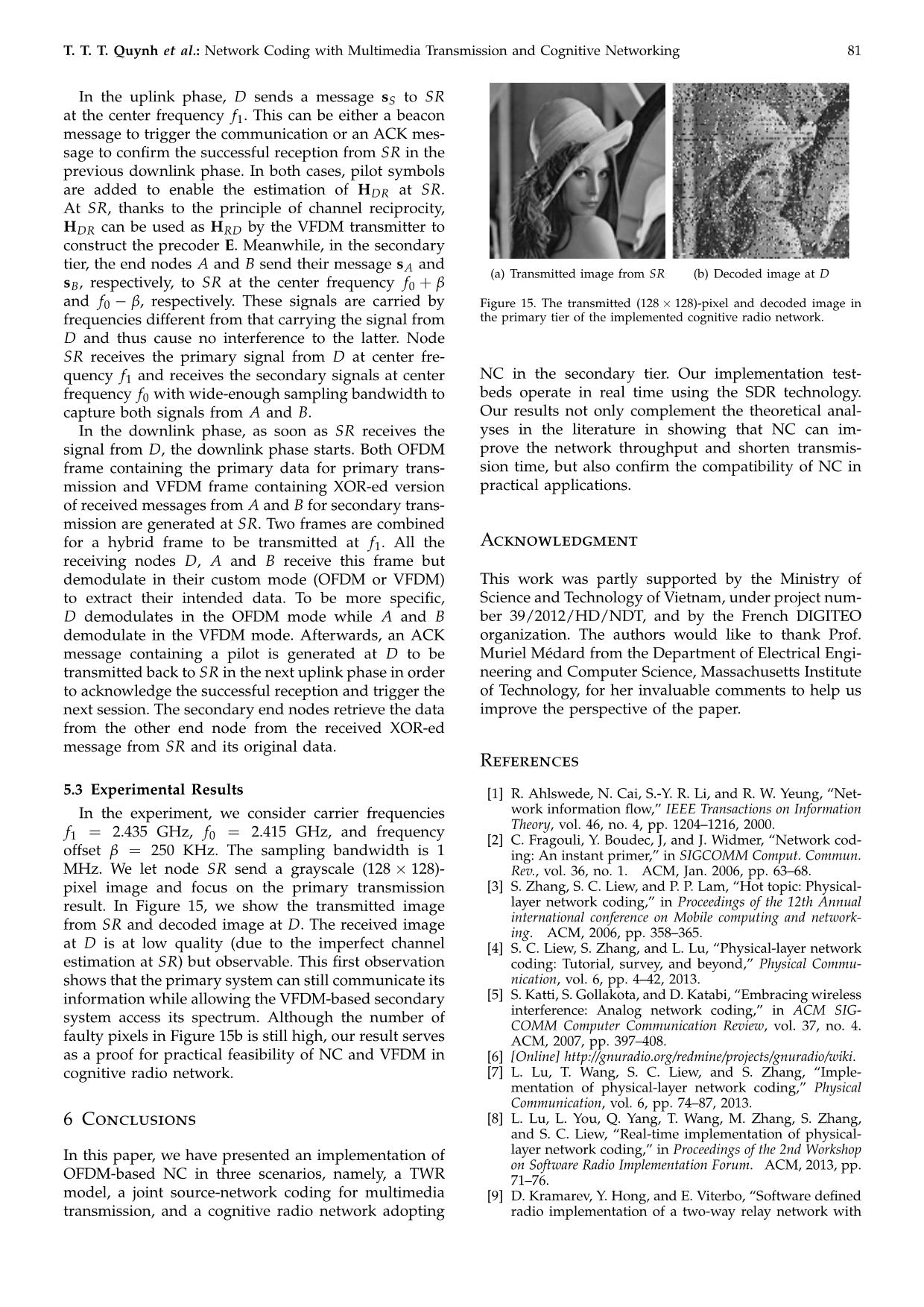 Network coding with multimedia transmission and cognitive networking: An implementation based on software-defined radio trang 10