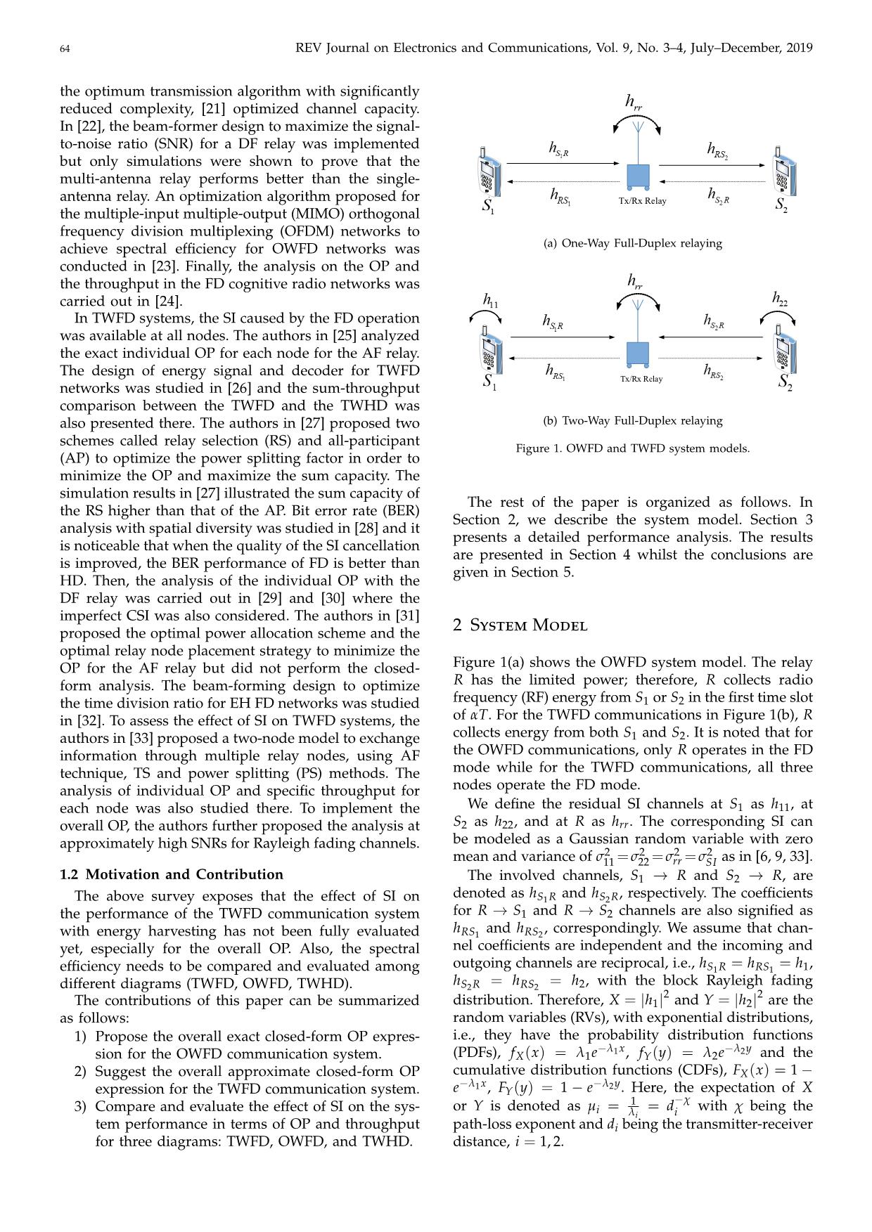 Evaluating the effect of self-Interference on the performance of full-duplex two-way relaying communication with energy harvesting trang 2