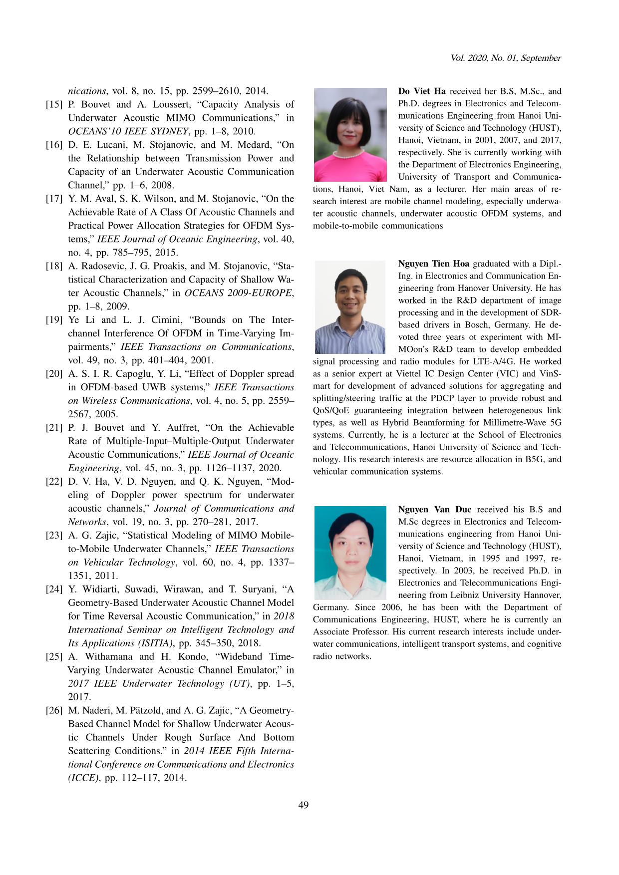 Impact of inter-channel interference on shallow underwater acoustic ofdm systems trang 8