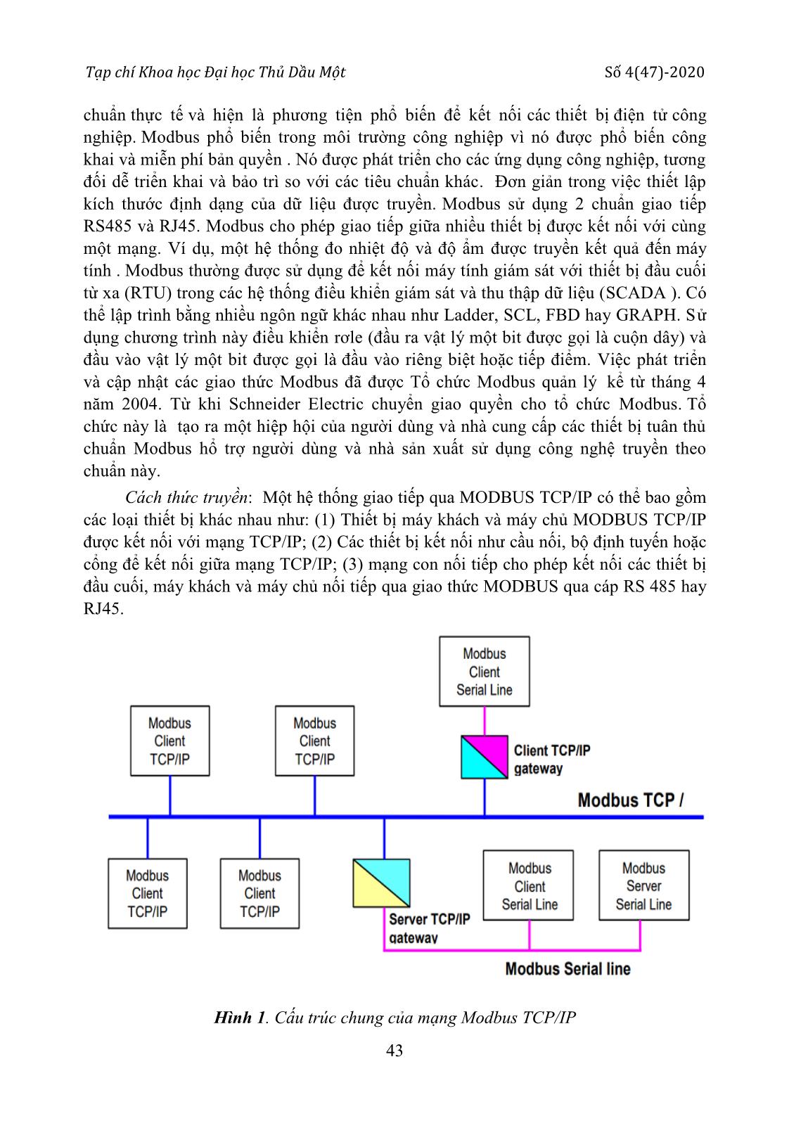 Kết nối mạng PLC bằng giao thức Modbus TCP/IP với S71200 Server và các S71200 Client trang 3