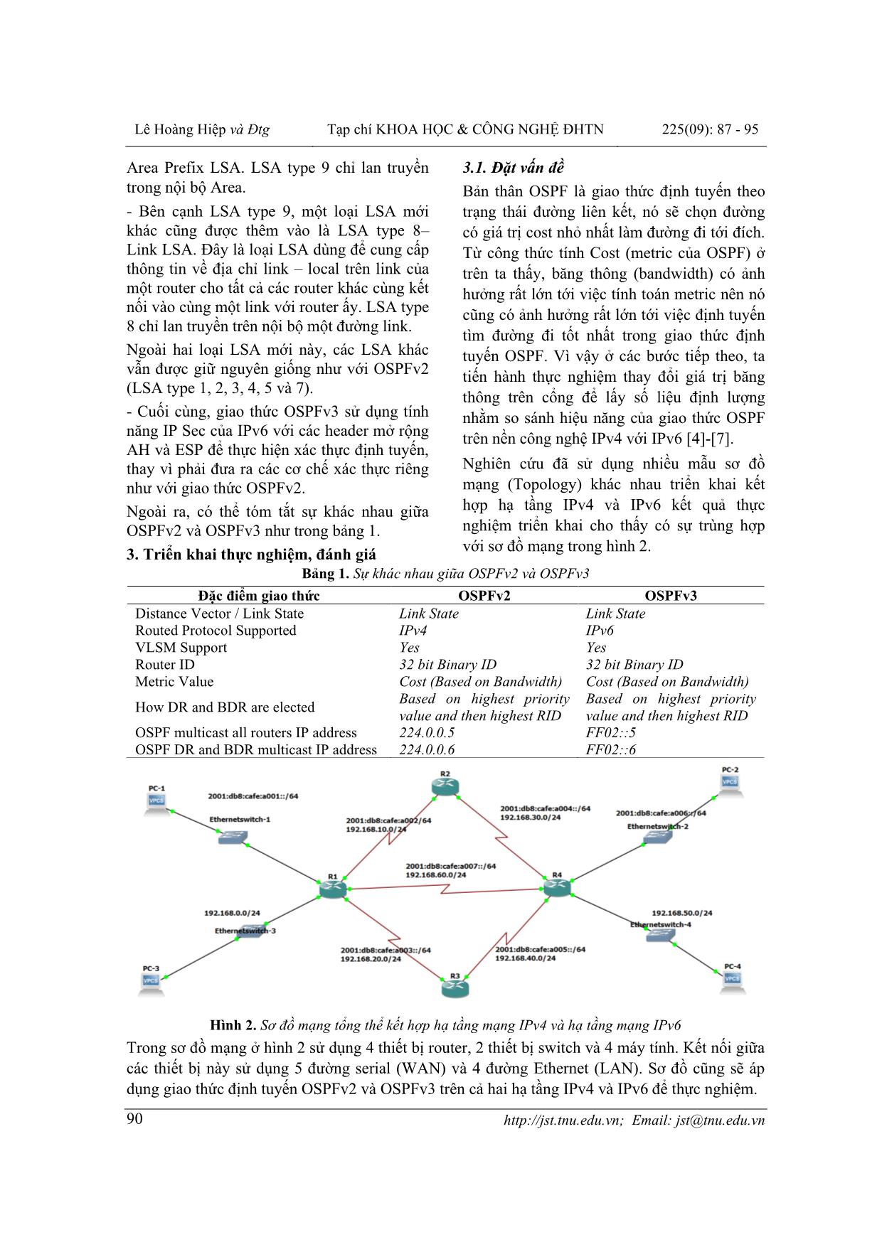 Nghiên cứu đánh giá hiệu năng giao thức định tuyến Open Shortest Path First trên nền IPv4 với IPv6 trang 4