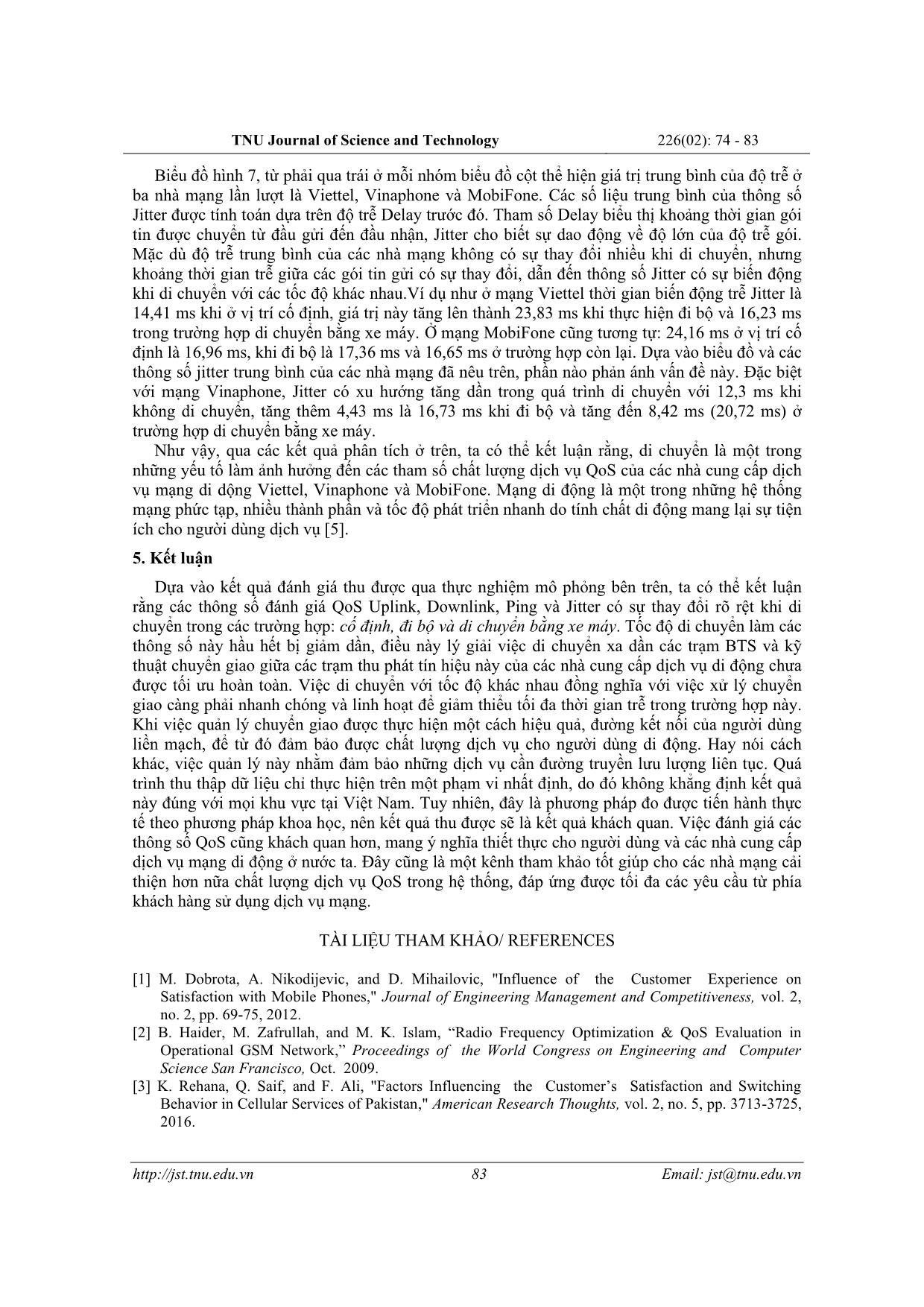 Study and analysis assessment quality of service of some mobile network service providers in Vietnam trang 10