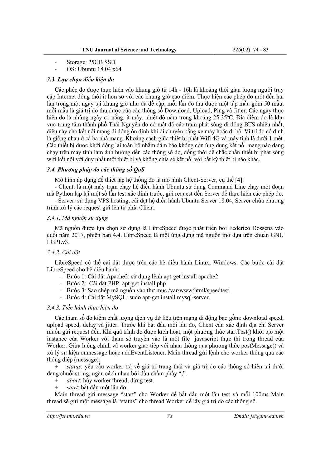 Study and analysis assessment quality of service of some mobile network service providers in Vietnam trang 5