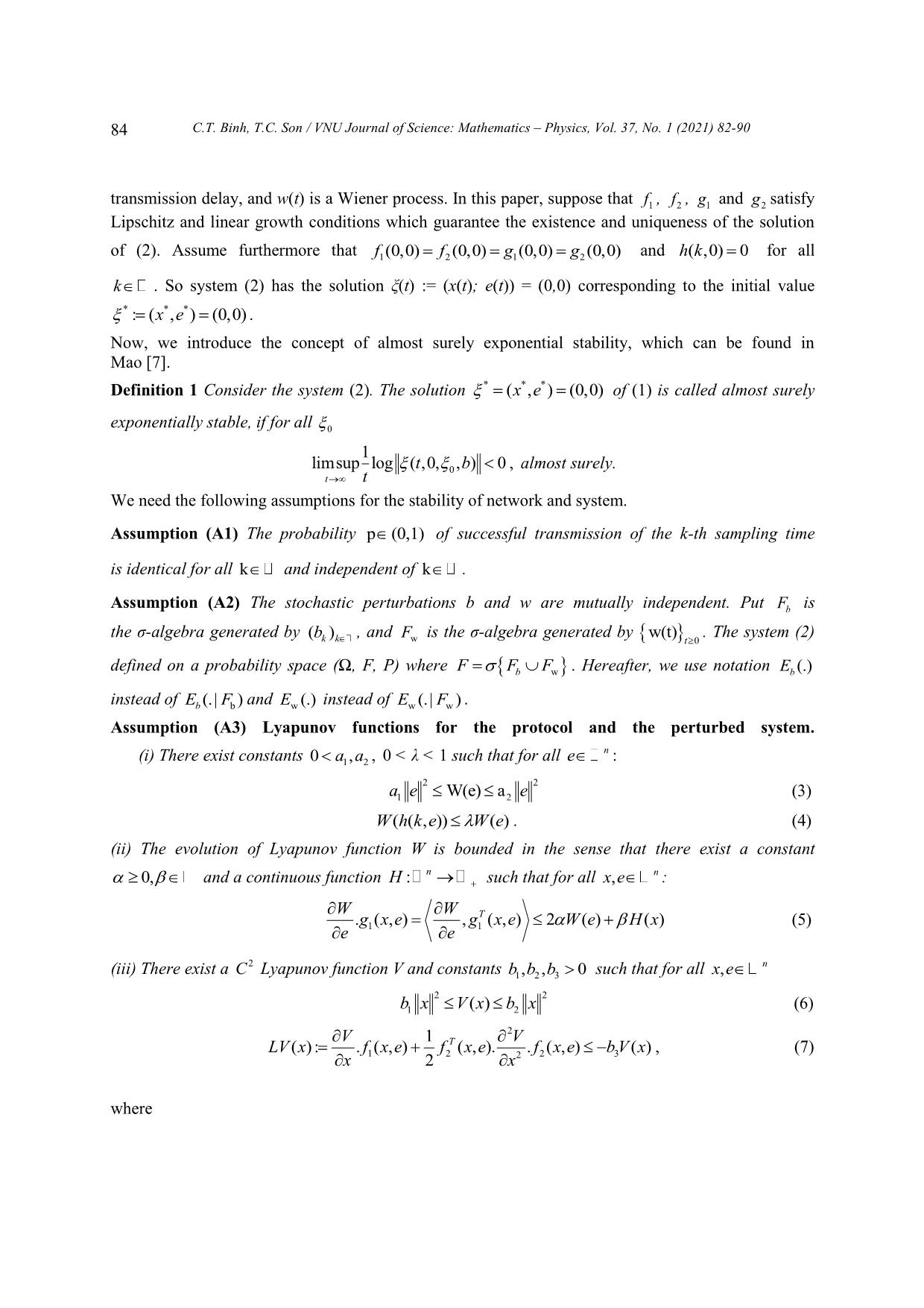 On stability for hybrid system under stochastic perturbations trang 3