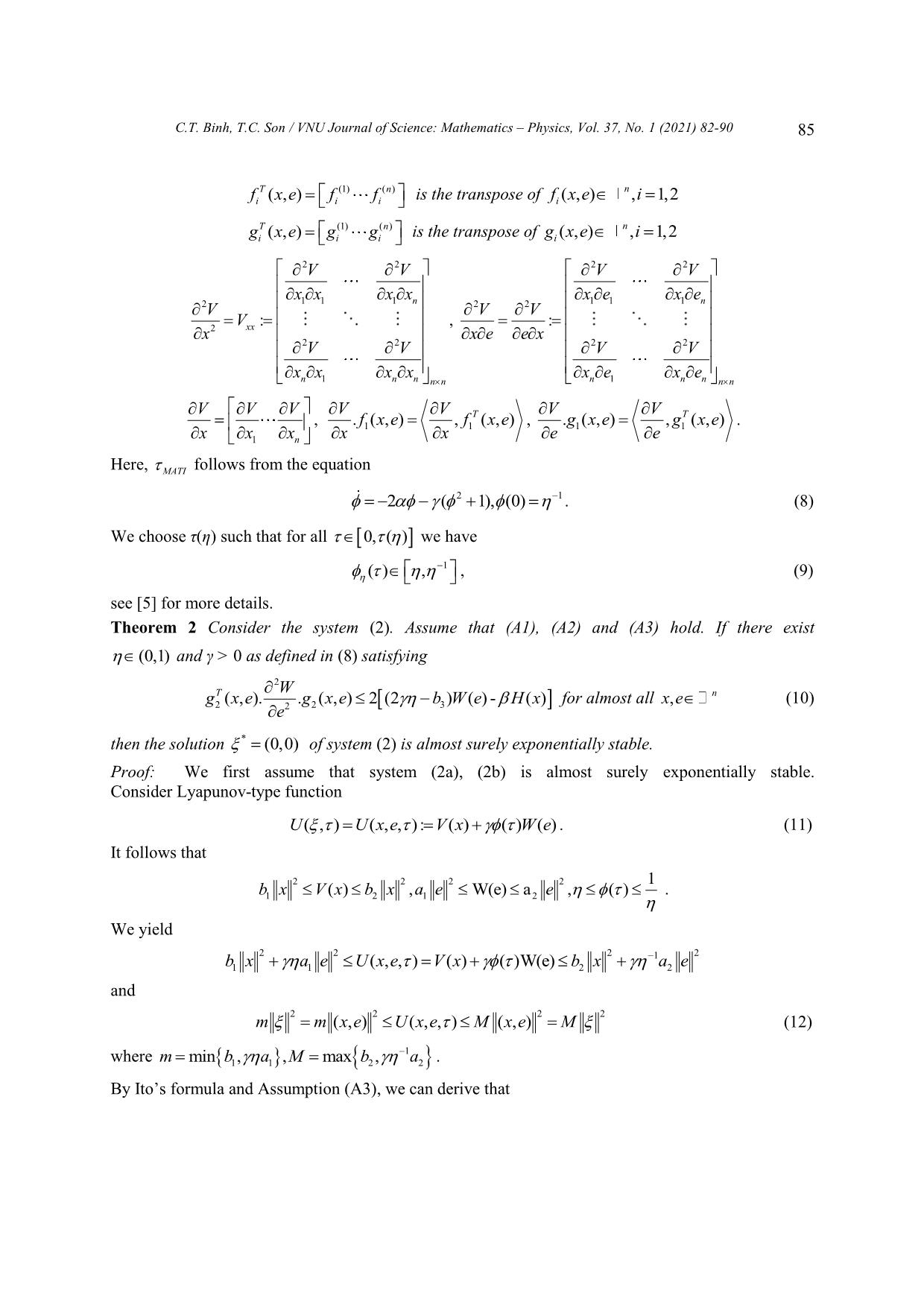 On stability for hybrid system under stochastic perturbations trang 4