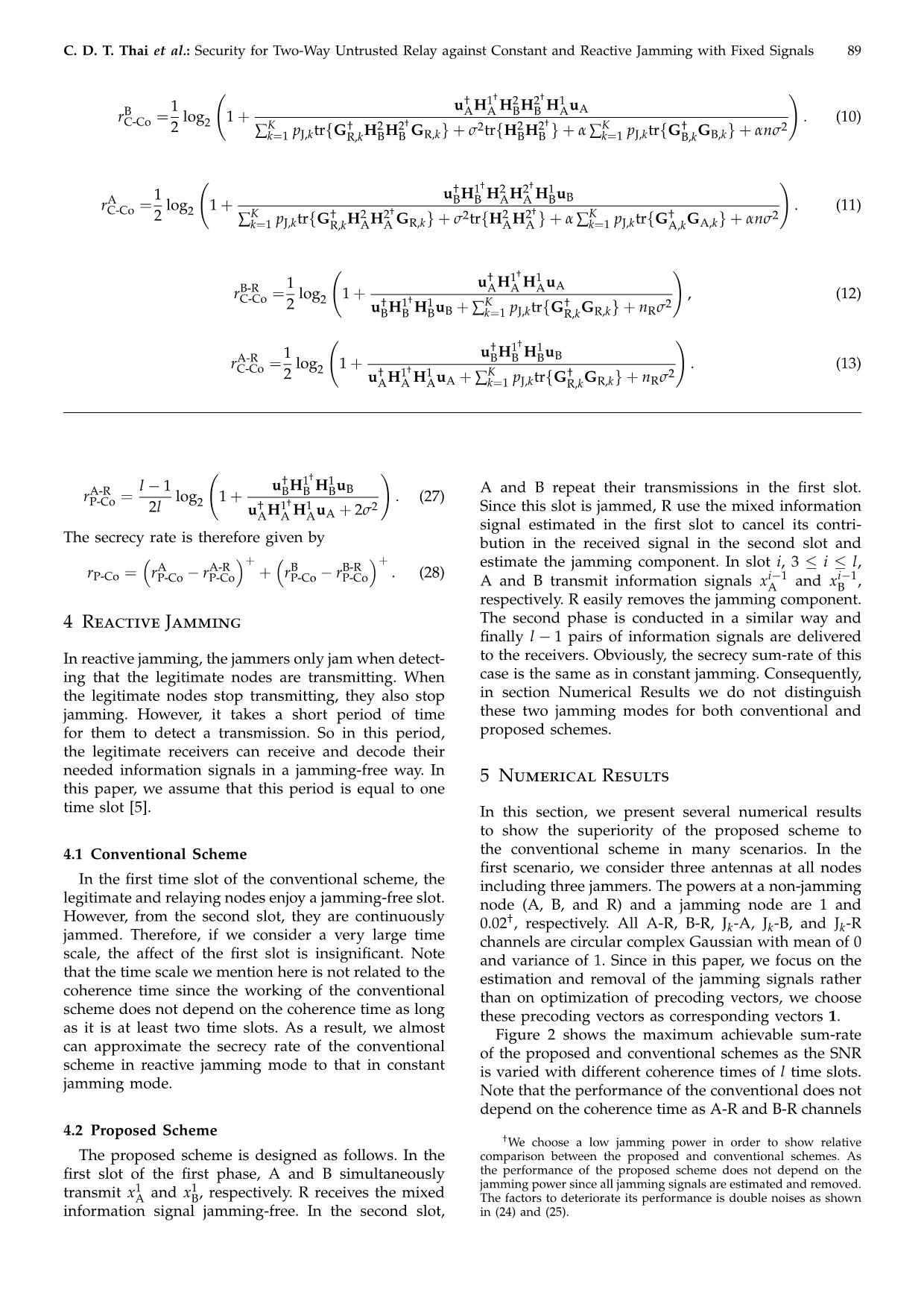 Security for two-way untrusted relay against constant and reactive jamming with fixed signals trang 5