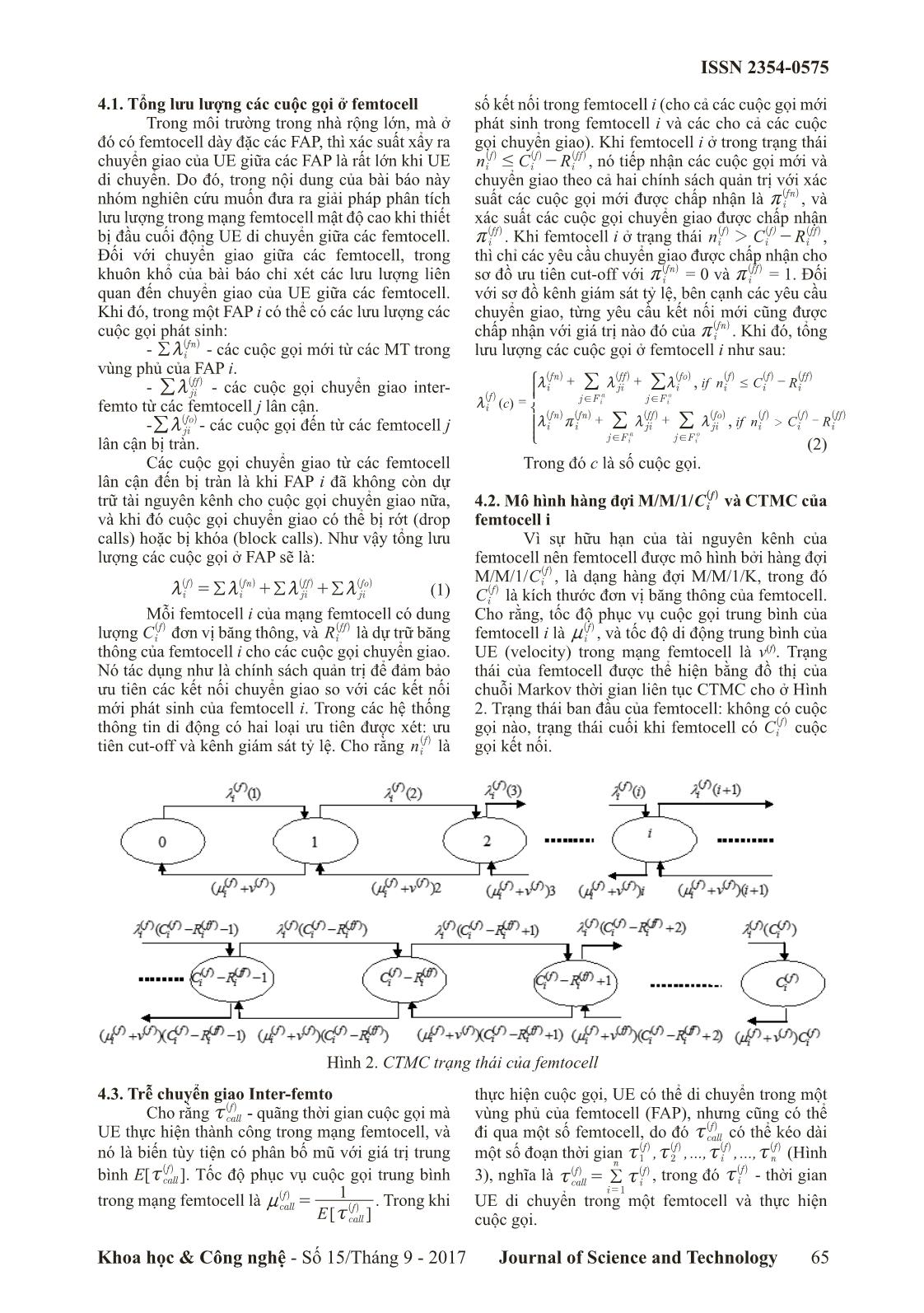 Sử dụng mạng hàng đợi phân tích hiệu năng của mạng Femtocell mật độ cao với các chuyển giao Femtocell-To-Femtocell trang 3