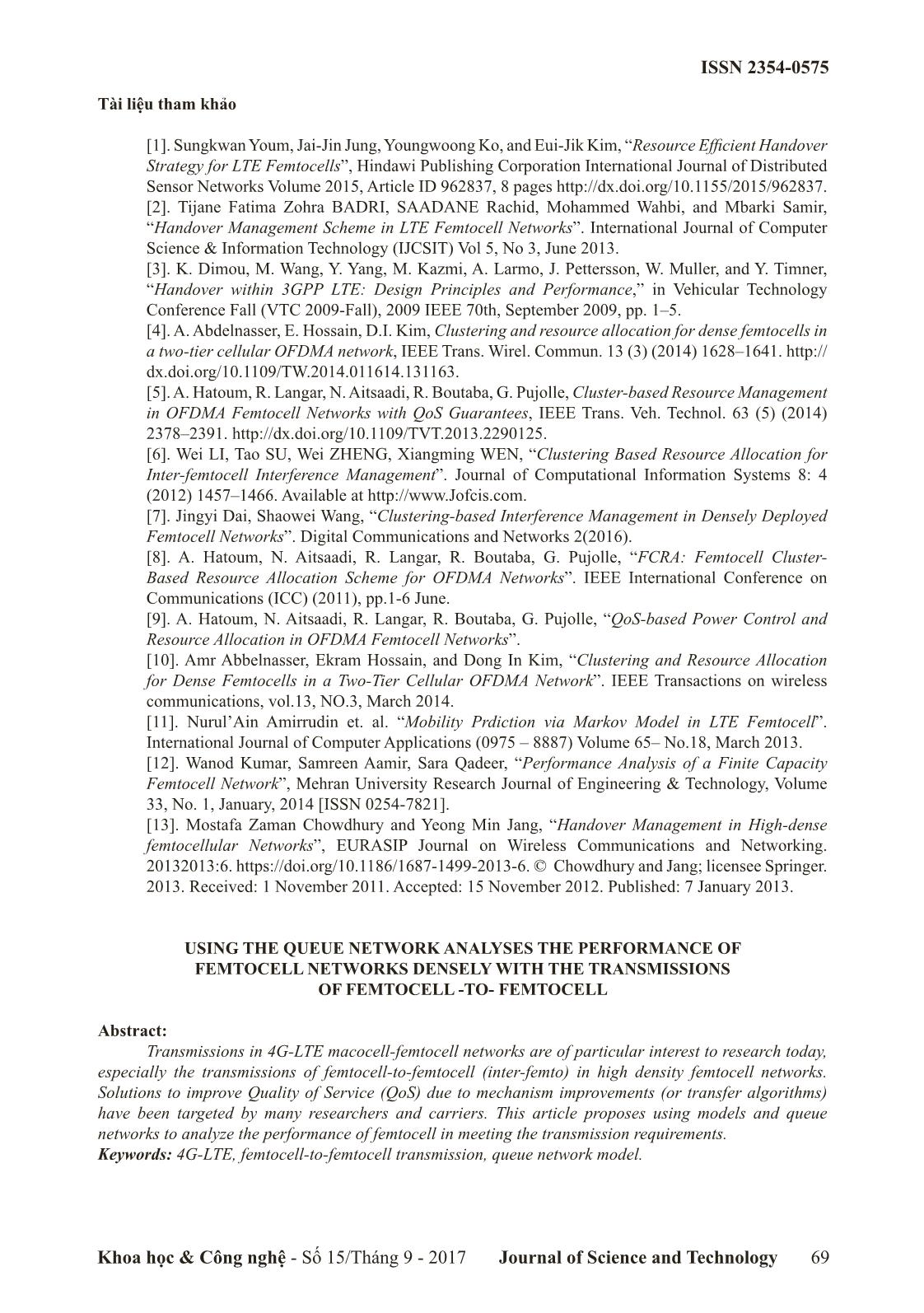 Sử dụng mạng hàng đợi phân tích hiệu năng của mạng Femtocell mật độ cao với các chuyển giao Femtocell-To-Femtocell trang 7