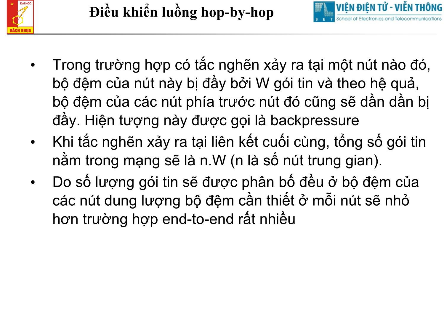 Bài giảng Cơ sở truyền số liệu - Chương 10: Điều khiển luồng cửa sổ thích ứng và điều khiển tốc độ trang 6