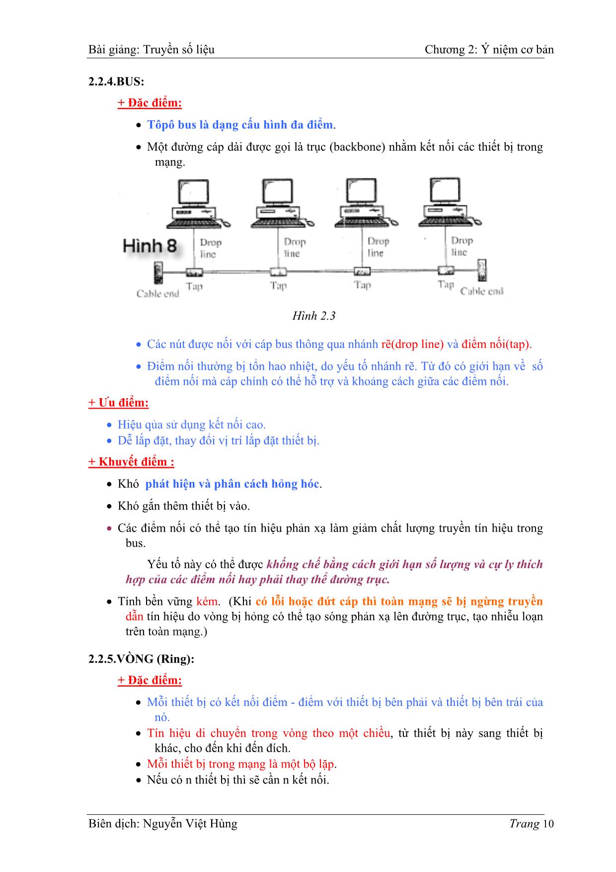 Bài giảng Truyền số liệu - Chương 2: Các khái niệm cơ bản - Nguyễn Việt Hùng trang 6