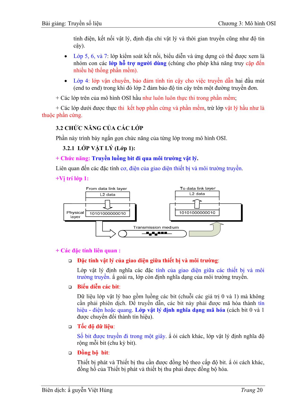 Bài giảng Truyền số liệu - Chương 3: Mô hình OIS - Nguyễn Việt Hùng trang 4