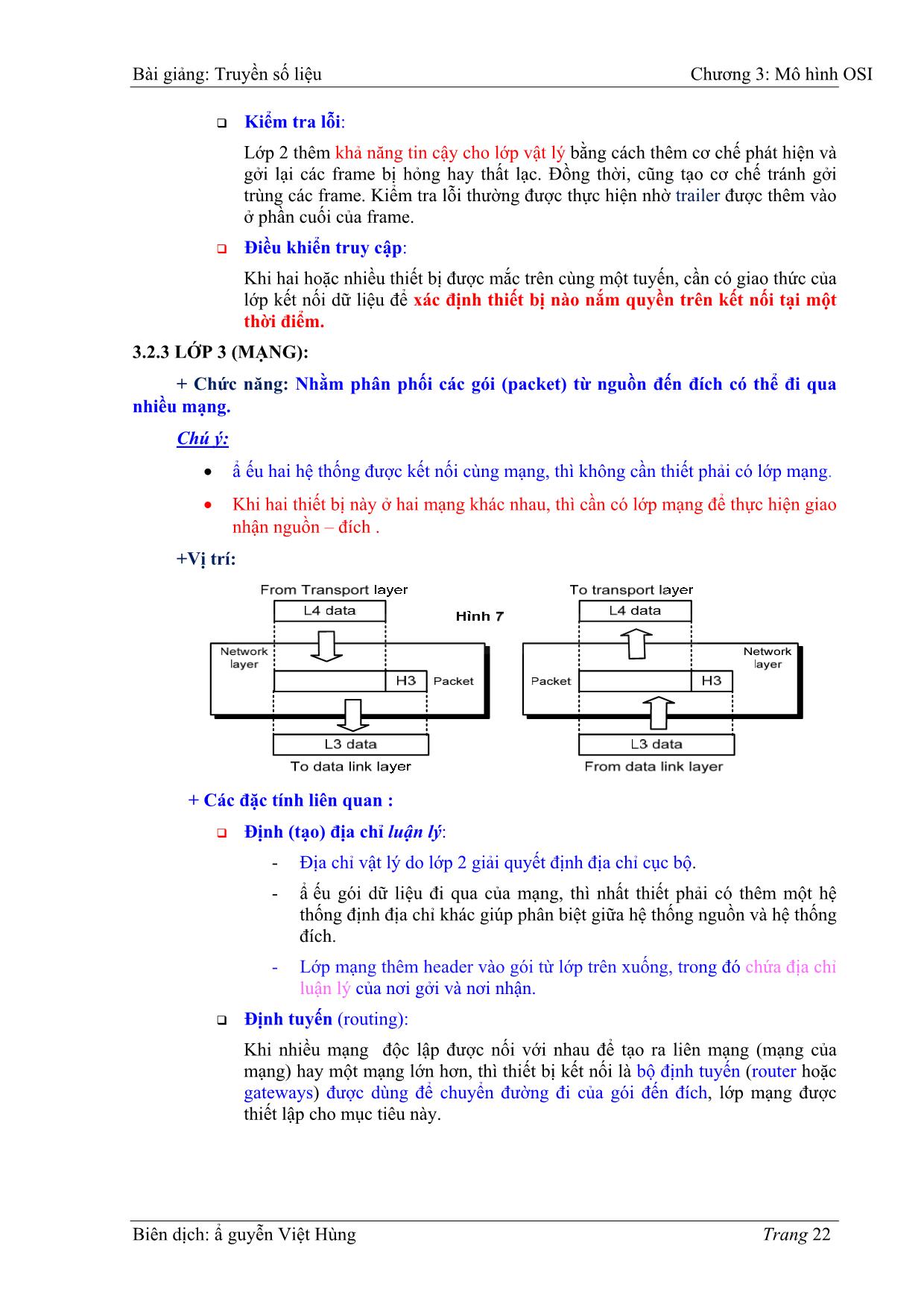 Bài giảng Truyền số liệu - Chương 3: Mô hình OIS - Nguyễn Việt Hùng trang 6