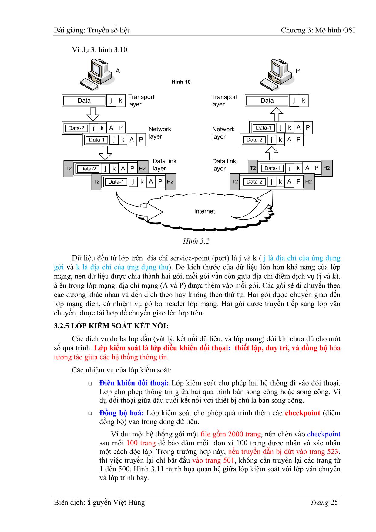 Bài giảng Truyền số liệu - Chương 3: Mô hình OIS - Nguyễn Việt Hùng trang 9