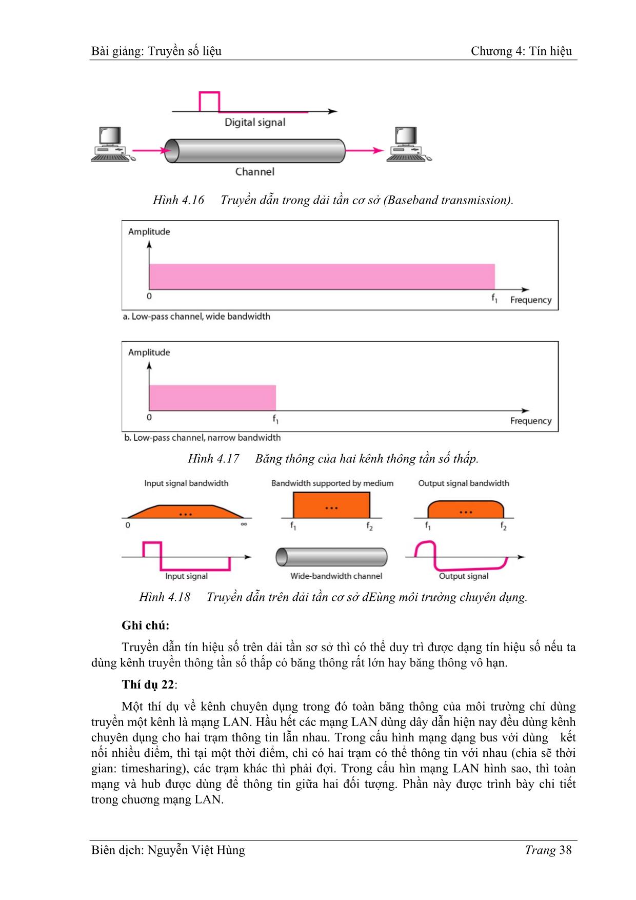 Bài giảng Truyền số liệu - Chương 4: Tín hiệu - Nguyễn Việt Hùng trang 10