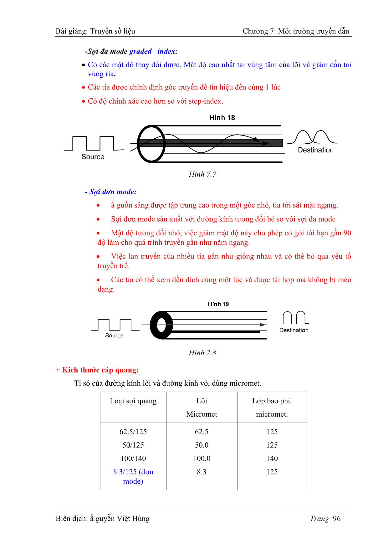 Bài giảng Truyền số liệu - Chương 7: Môi trường truyền dẫn - Nguyễn Việt Hùng trang 7