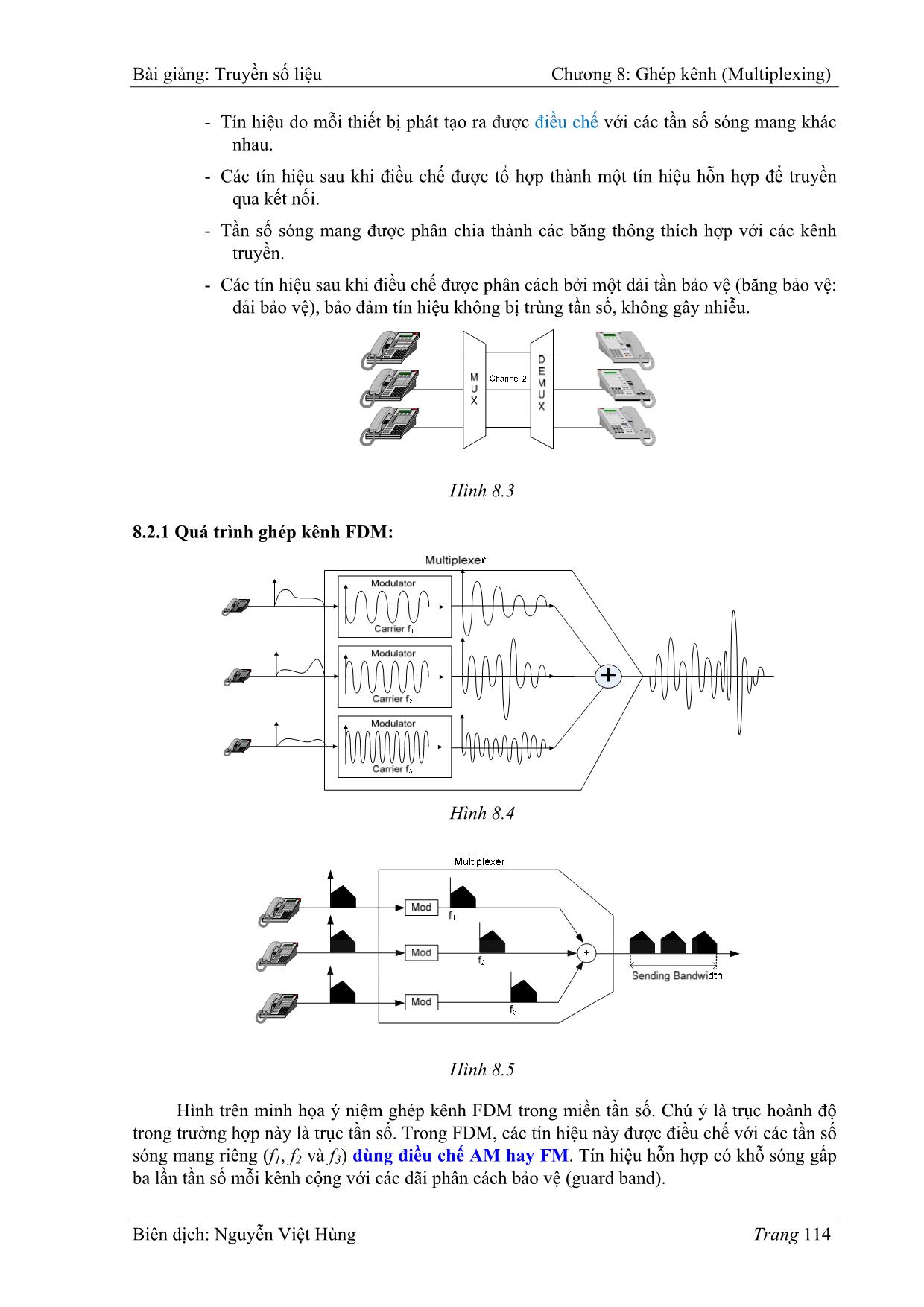 Bài giảng Truyền số liệu - Chương 8: Ghép kênh (Multiplexing) - Nguyễn Việt Hùng trang 2