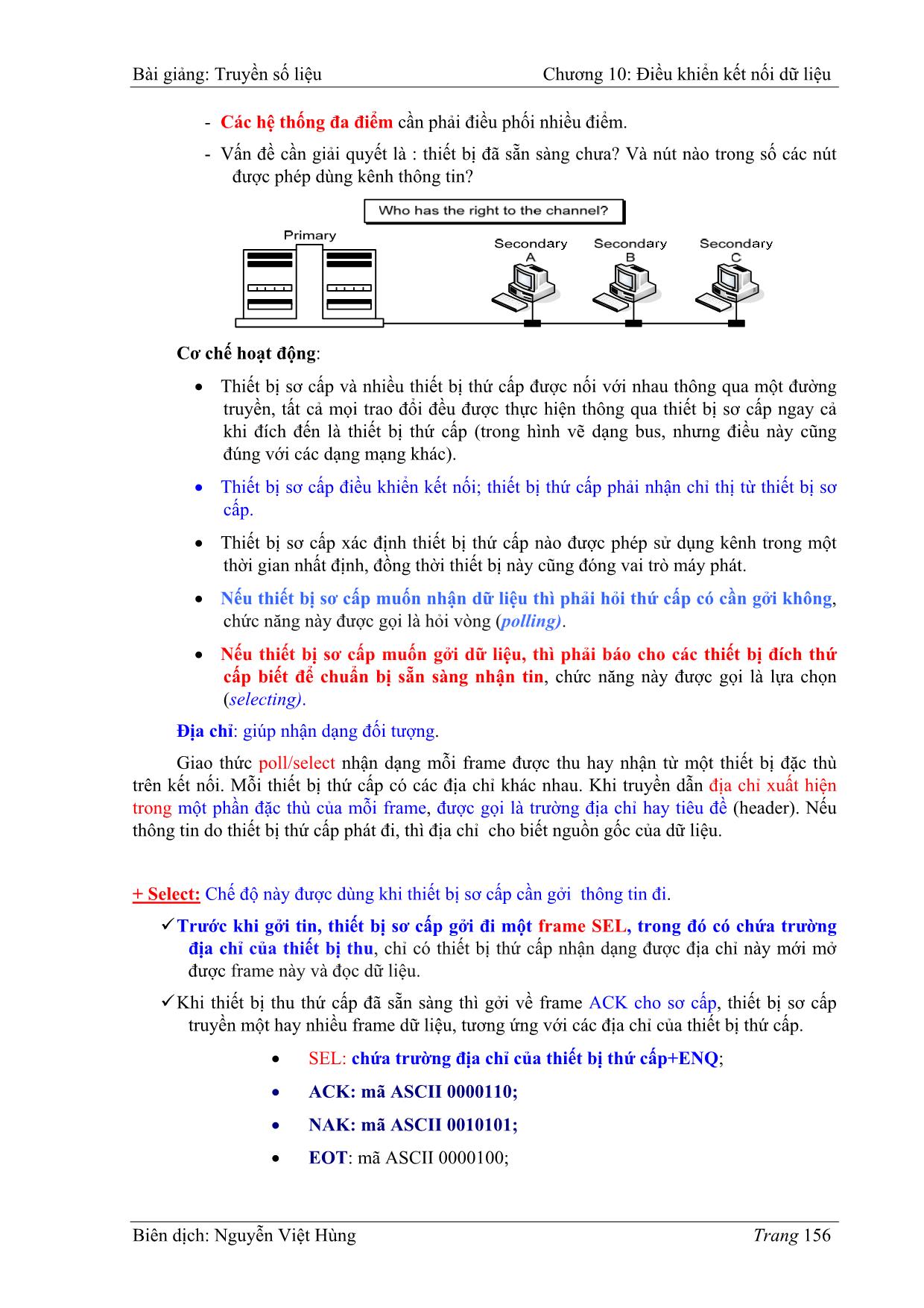 Bài giảng Truyền số liệu - Chương 10: Điều khiển kết nối dữ liệu - Nguyễn Việt Hùng trang 3