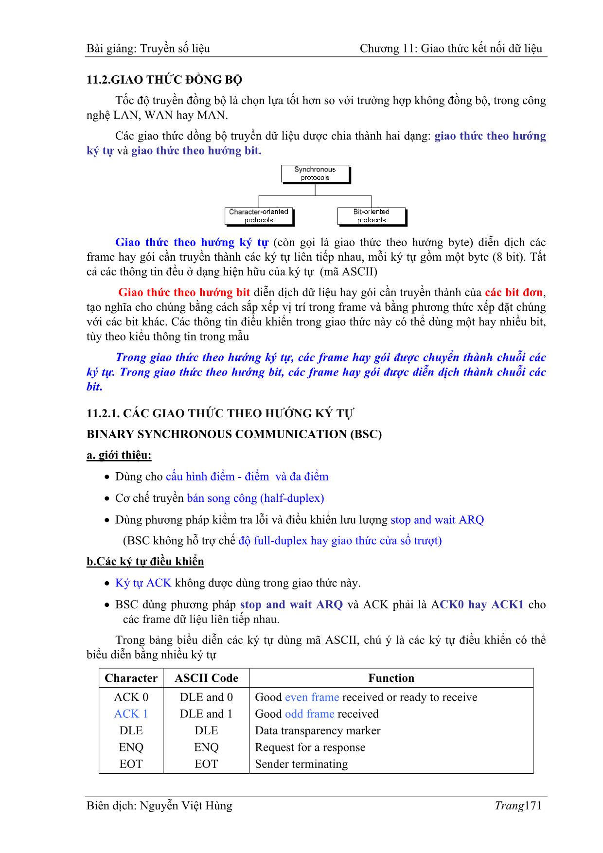 Bài giảng Truyền số liệu - Chương 11: Giao thức kết nối dữ liệu (Data link protocols) - Nguyễn Việt Hùng trang 3