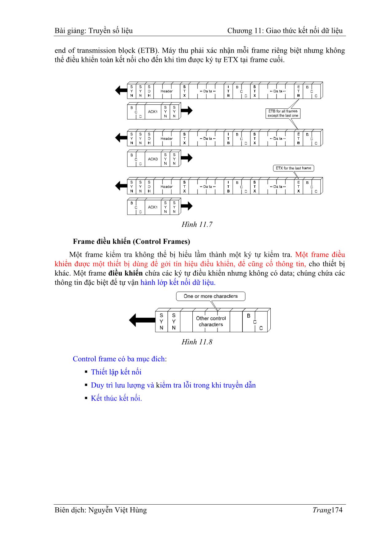 Bài giảng Truyền số liệu - Chương 11: Giao thức kết nối dữ liệu (Data link protocols) - Nguyễn Việt Hùng trang 6