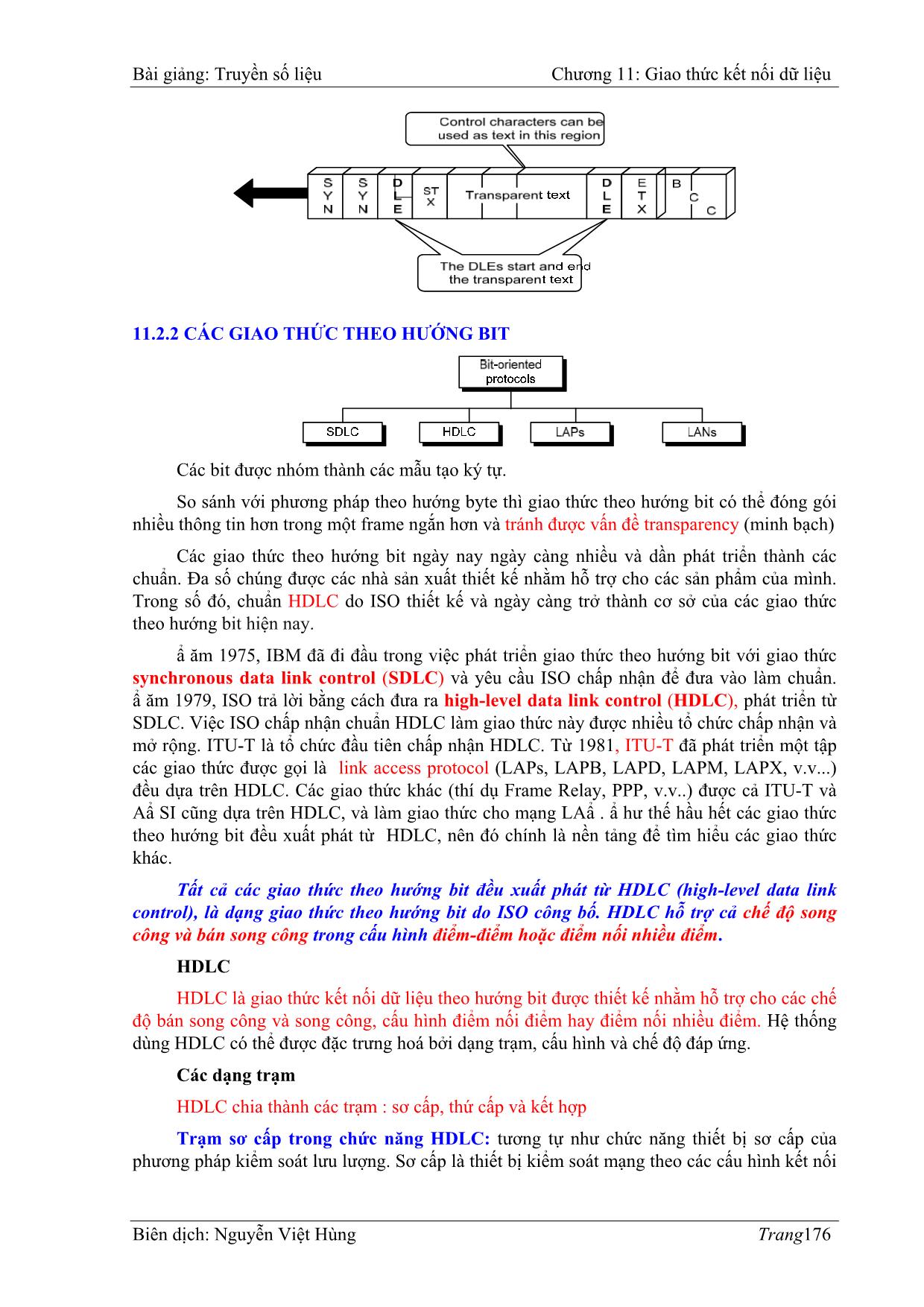 Bài giảng Truyền số liệu - Chương 11: Giao thức kết nối dữ liệu (Data link protocols) - Nguyễn Việt Hùng trang 8