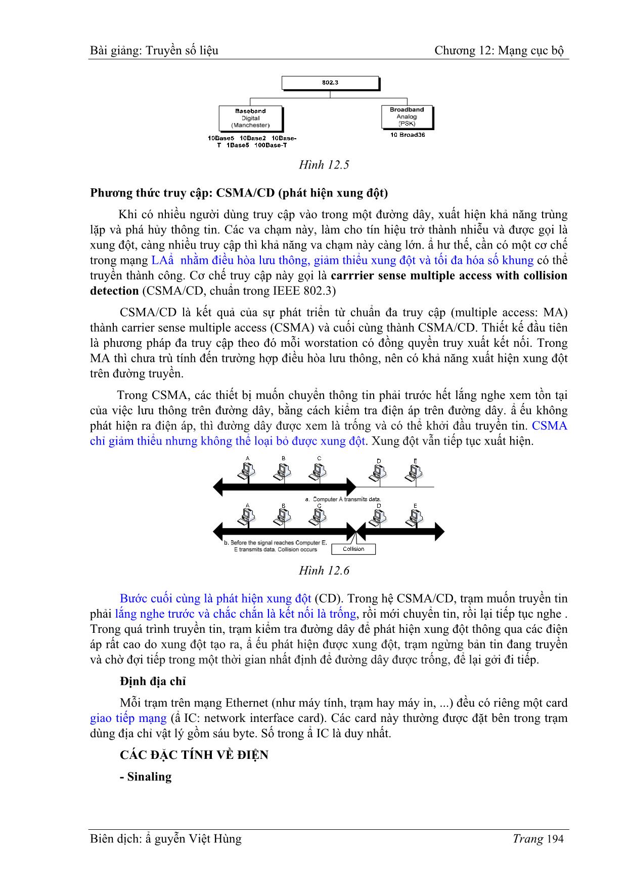 Bài giảng Truyền số liệu - Chương 12: Mạng cục bộ (LAN: Local area networks) - Nguyễn Việt Hùng trang 4