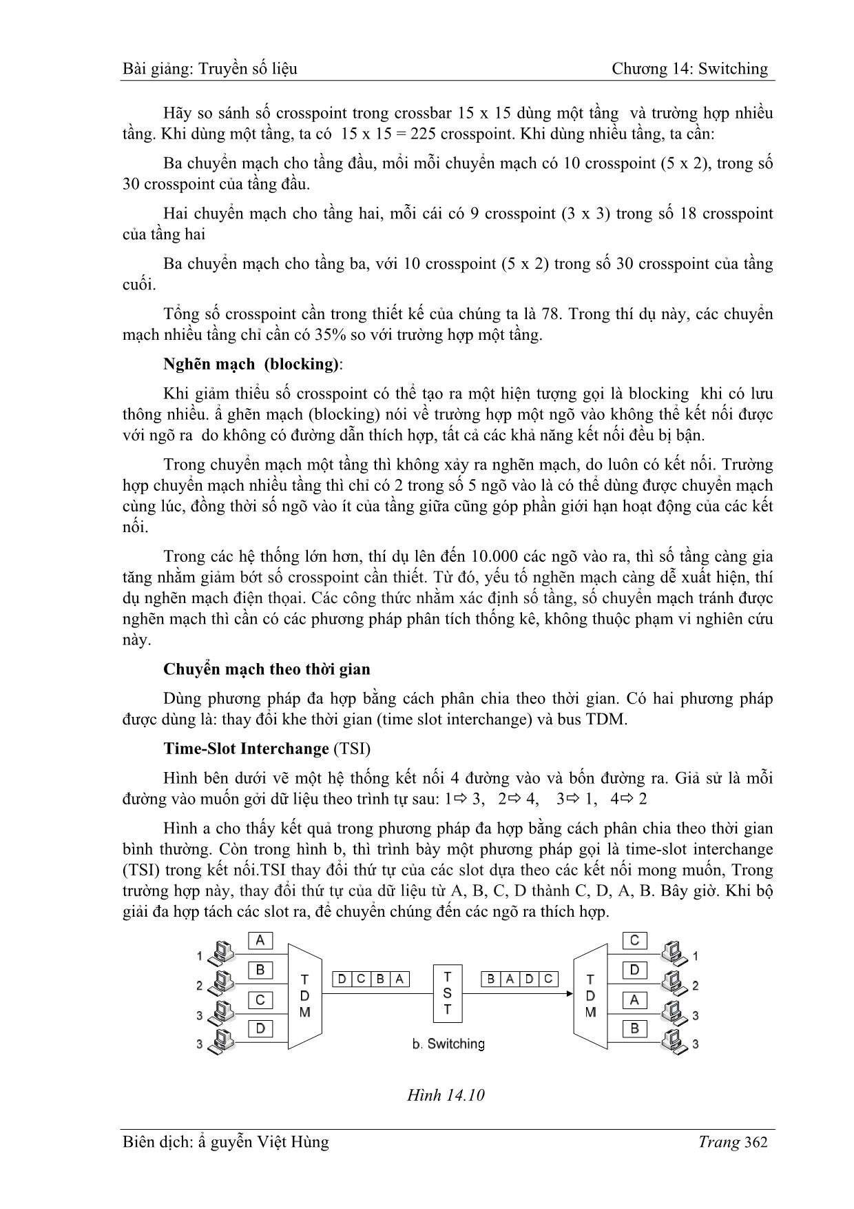 Bài giảng Truyền số liệu - Chương 14: Switching - Nguyễn Việt Hùng trang 5