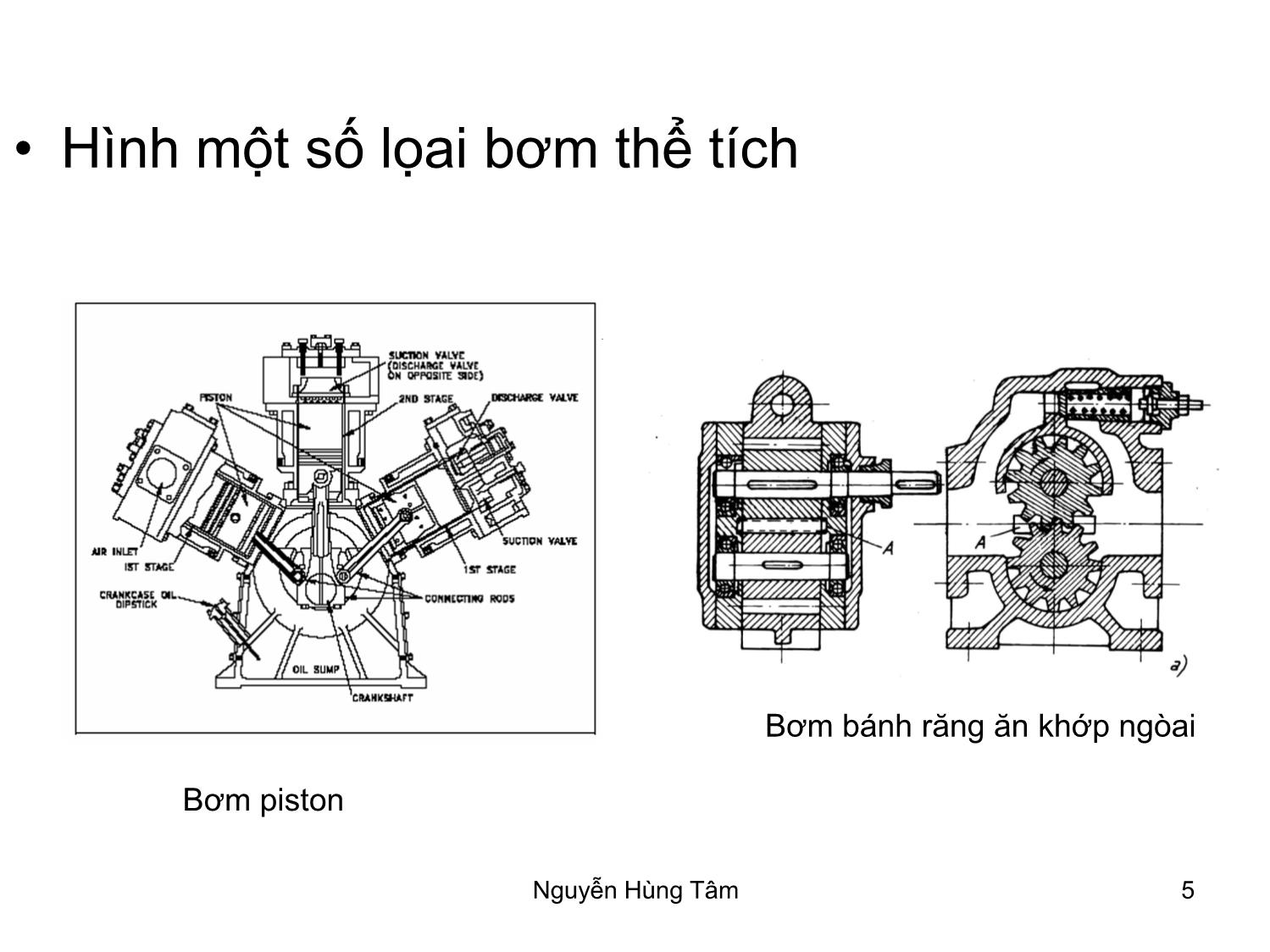 Bài giảng Bơm, quạt, máy nén - Bài 3: Bơm (Pump) - Nguyễn Hùng Tâm trang 5