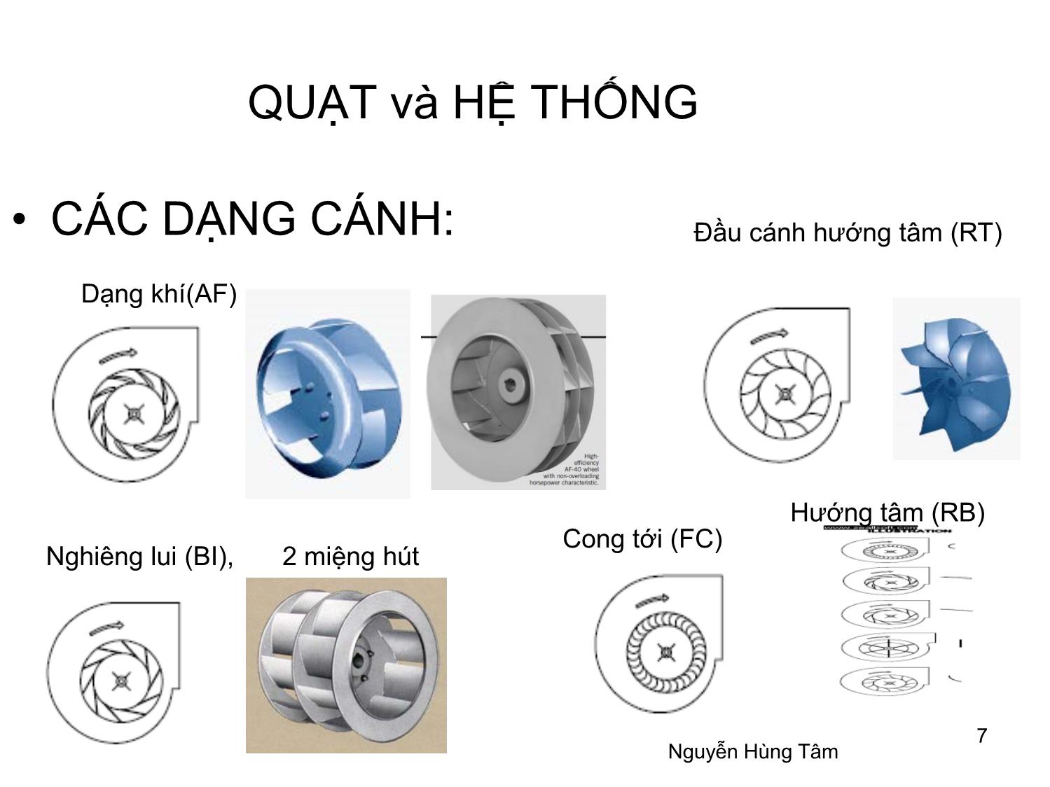 Bài giảng Bơm, quạt, máy nén - Bài 4: Quạt và hệ thống - Nguyễn Hùng Tâm trang 7