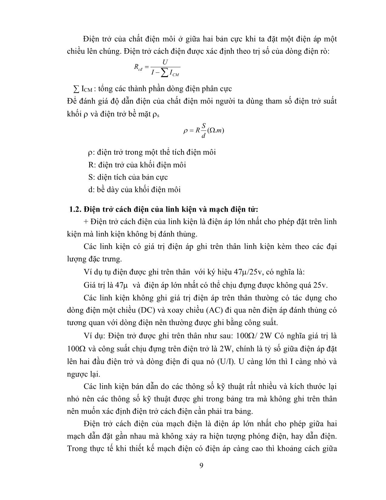 Bài giảng mô đun Điện tử bản trang 9