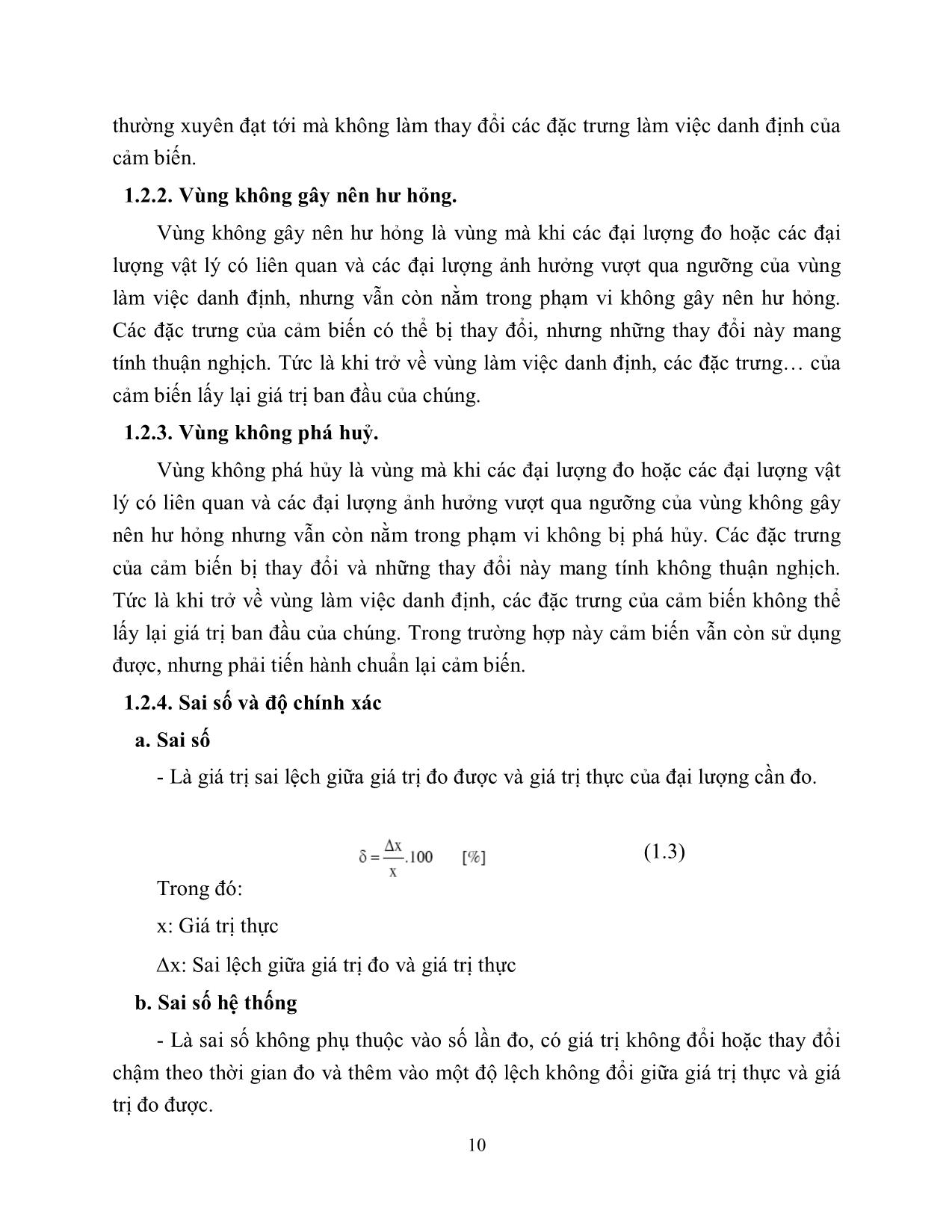 Bài giảng Kỹ thuật cảm biến (Mới) trang 10