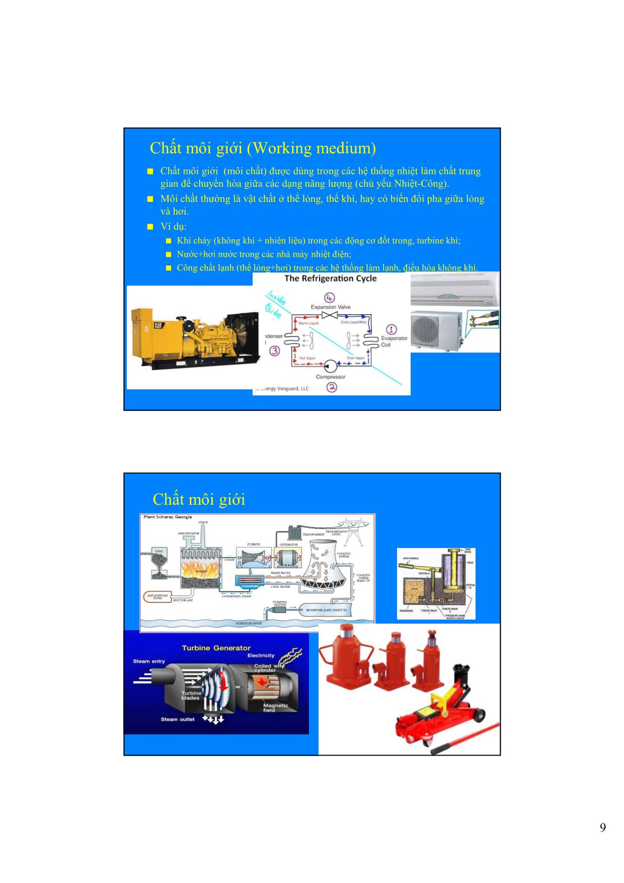 Bài giảng Kỹ thuật nhiệt - Chương 1: Những khái niệm cơ bản trang 9