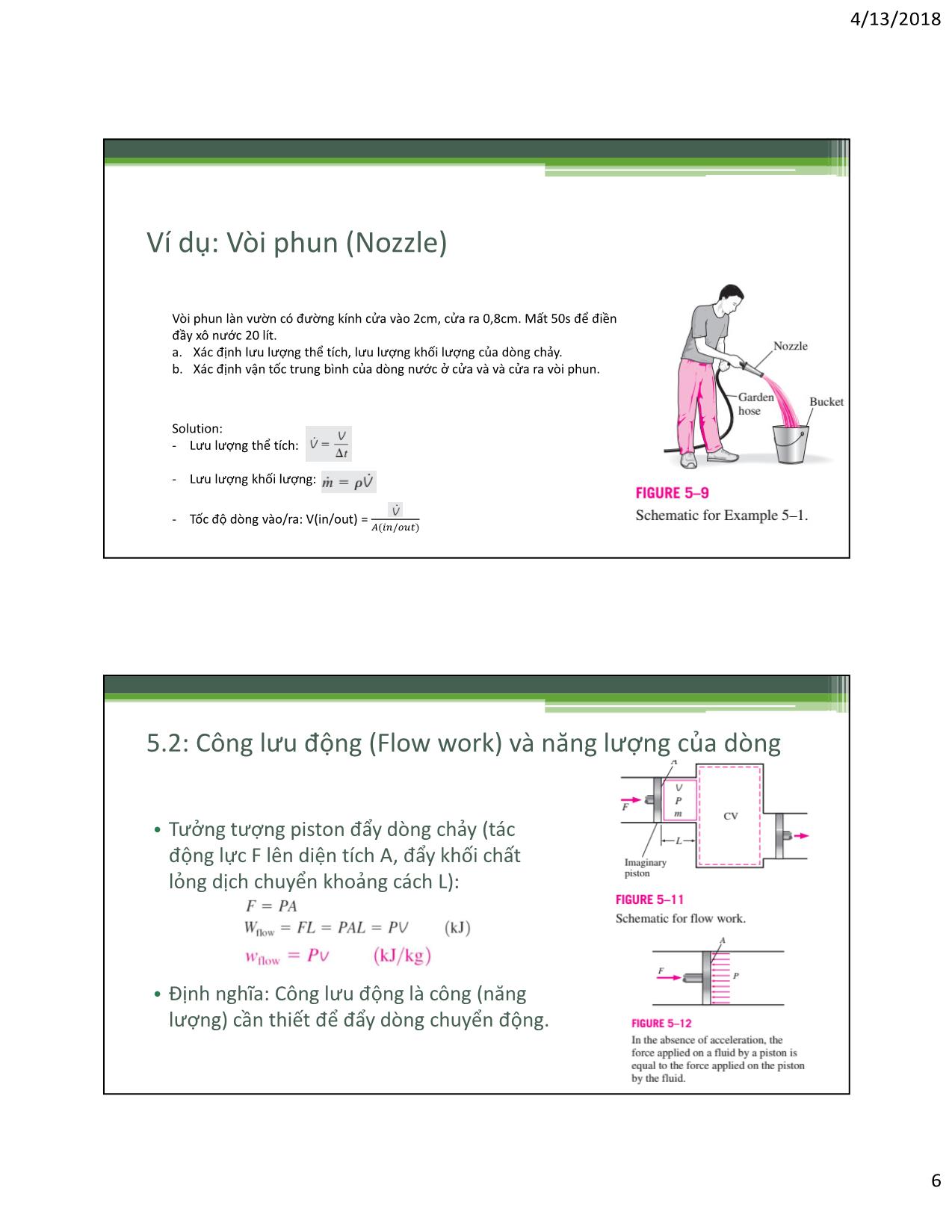 Bài giảng Kỹ thuật nhiệt - Chapter 5: Mass & Energy analysis of control volume (Bảo toàn năng lượng hệ hở) - Lê Văn Điểm trang 7