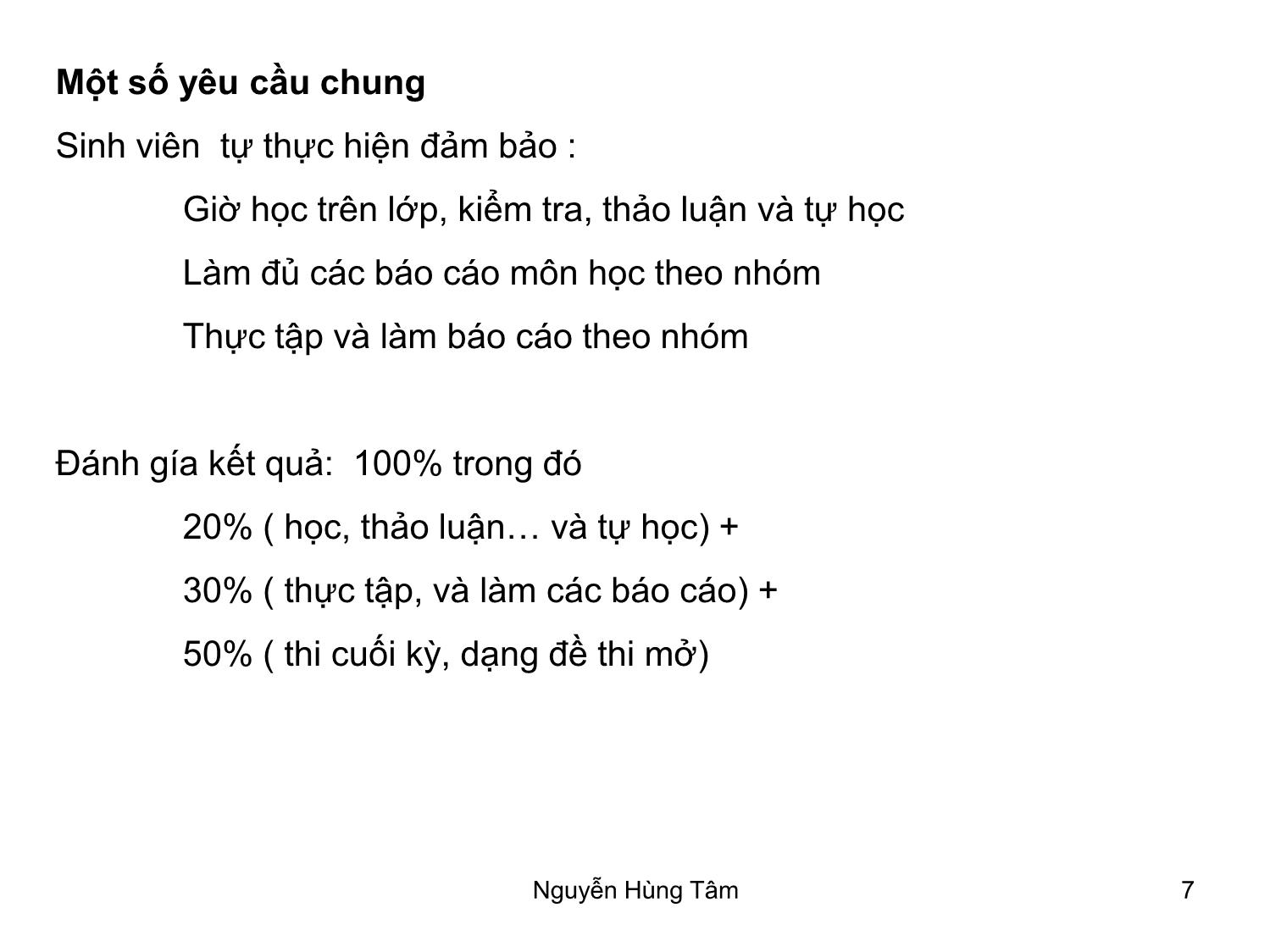 Bài giảng Bơm, quạt, máy nén - Bài 1 - Nguyễn Hùng Tâm trang 7