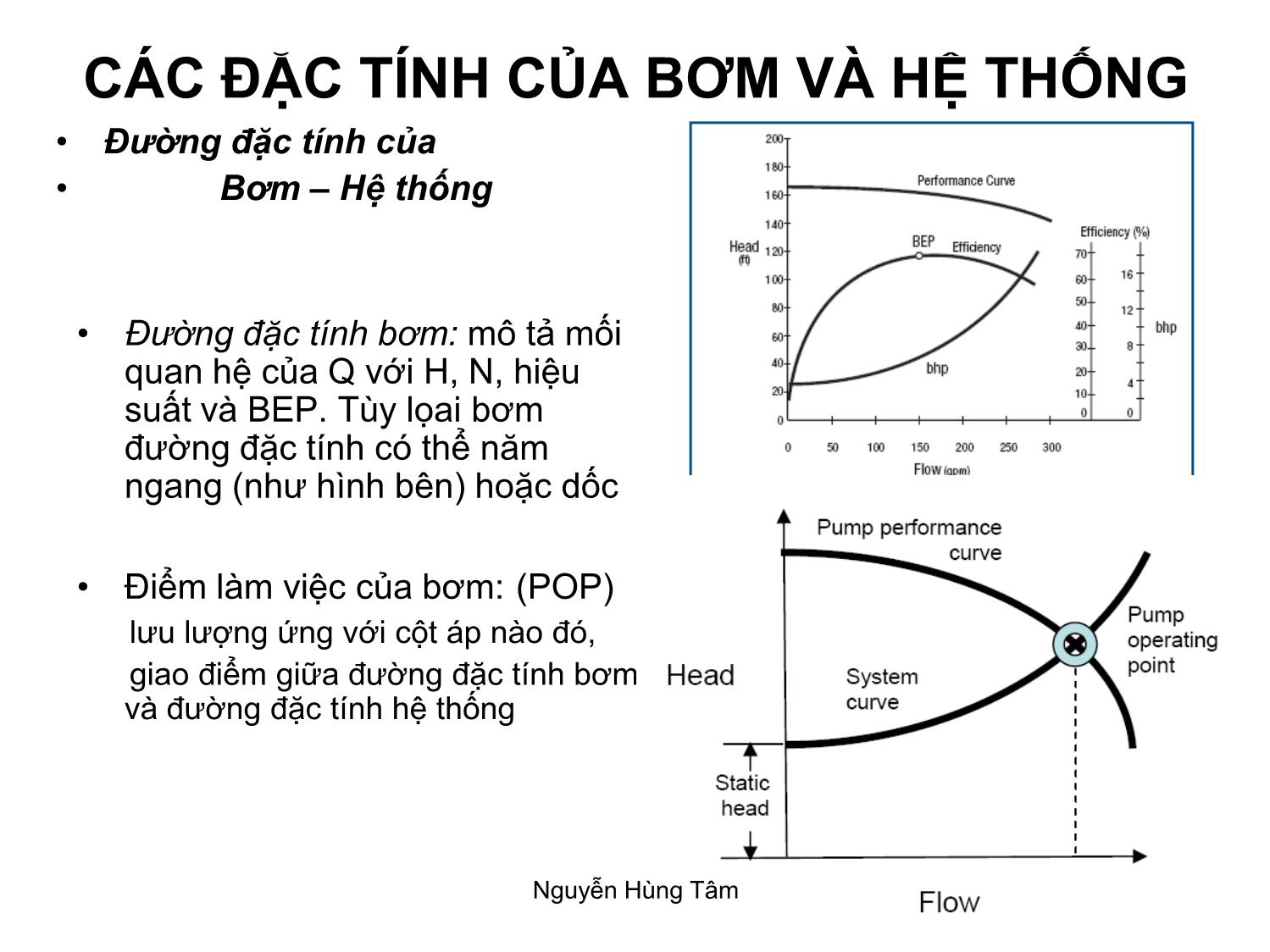 Bài giảng Bơm, quạt, máy nén - Bài 2: Bơm và hệ thống - Nguyễn Hùng Tâm trang 5