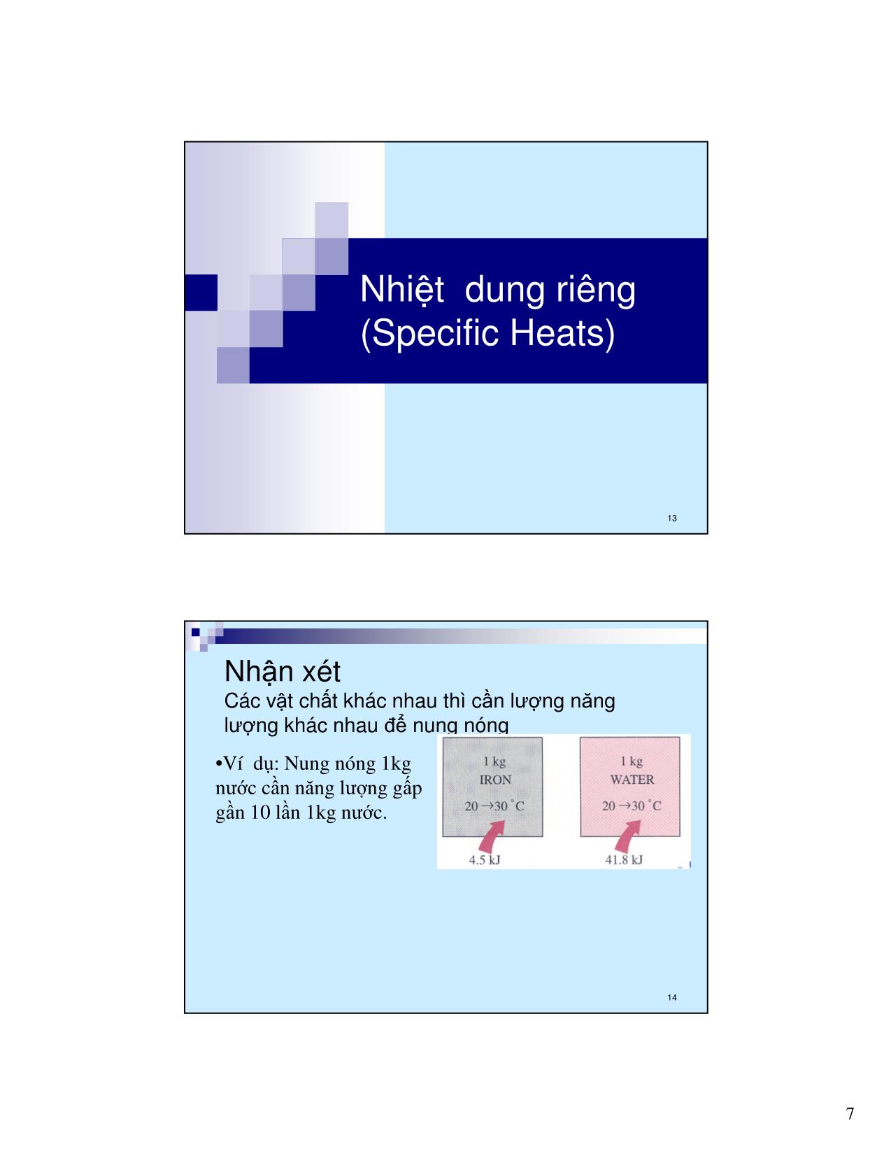 Bài giảng Kỹ thuật nhiệt - Chương 2: Tính chất của vật chất (Properties of Substances) trang 7