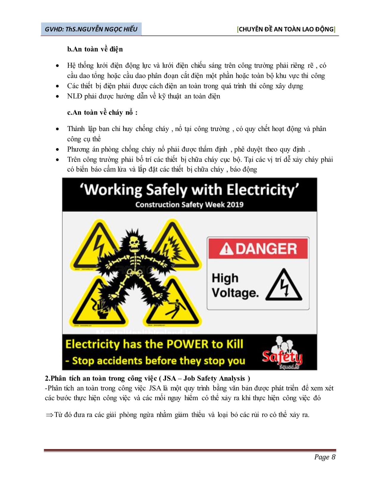 Bài thuyết trình môn Chuyên đề an toàn lao động - Đề tài: Phân tích rủi ro & an toàn lao động khi thi công tầng hầm - Nguyễn Ngọc Hiếu trang 8