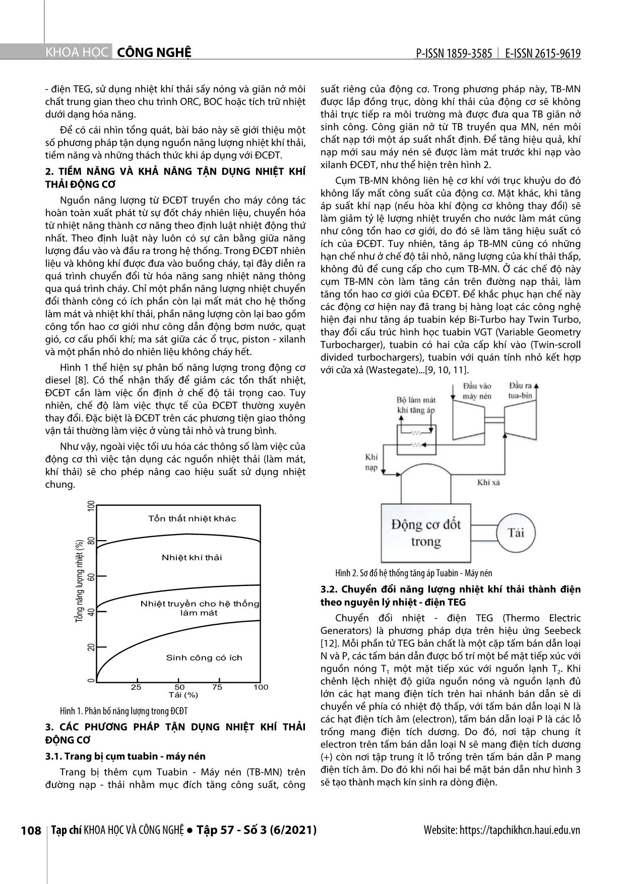 Các phương pháp tận dụng năng lượng nhiệt khí thải trong động cơ đốt trong trang 2