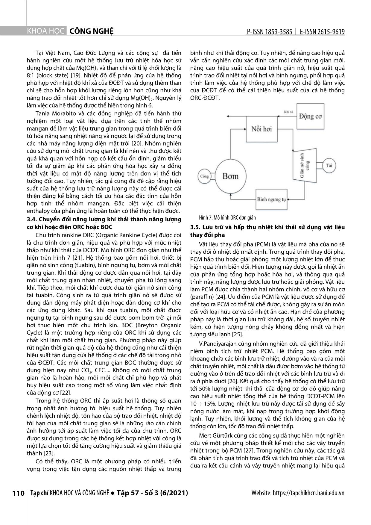 Các phương pháp tận dụng năng lượng nhiệt khí thải trong động cơ đốt trong trang 4