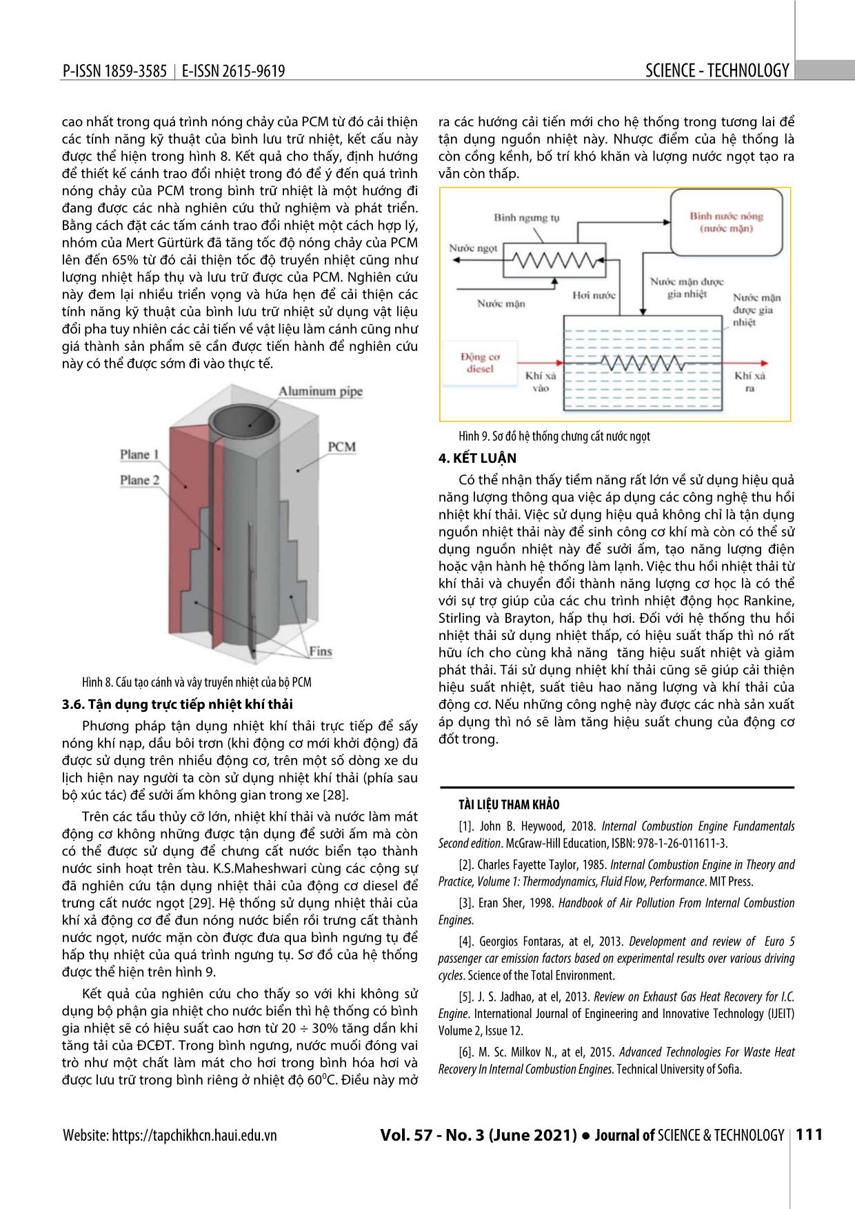 Các phương pháp tận dụng năng lượng nhiệt khí thải trong động cơ đốt trong trang 5