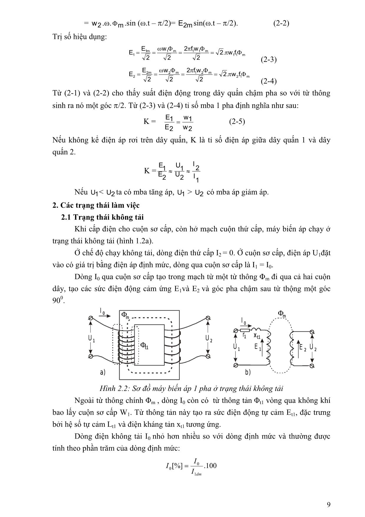 Giáo trình Bảo dưỡng, sửa chữa máy biến áp cỡ nhỏ trang 9