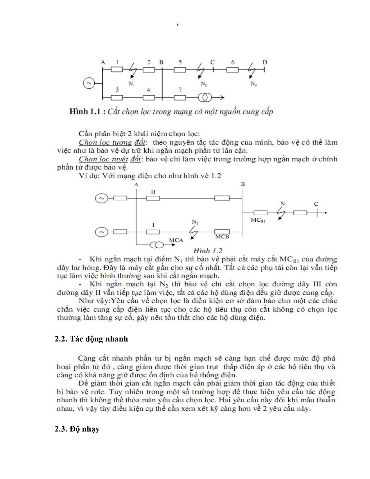 Giáo trình Bảo vệ rơle - Nghề: Vận hành thủy điện trang 6