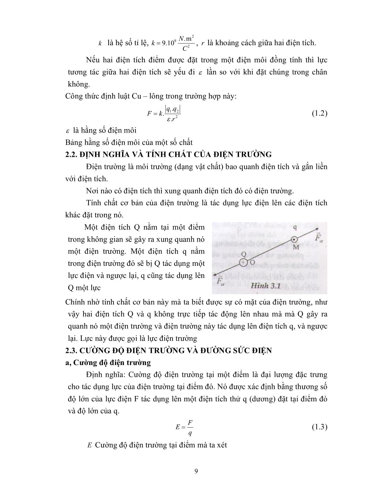 Bài giảng Điện kỹ thuật (Mới) trang 10